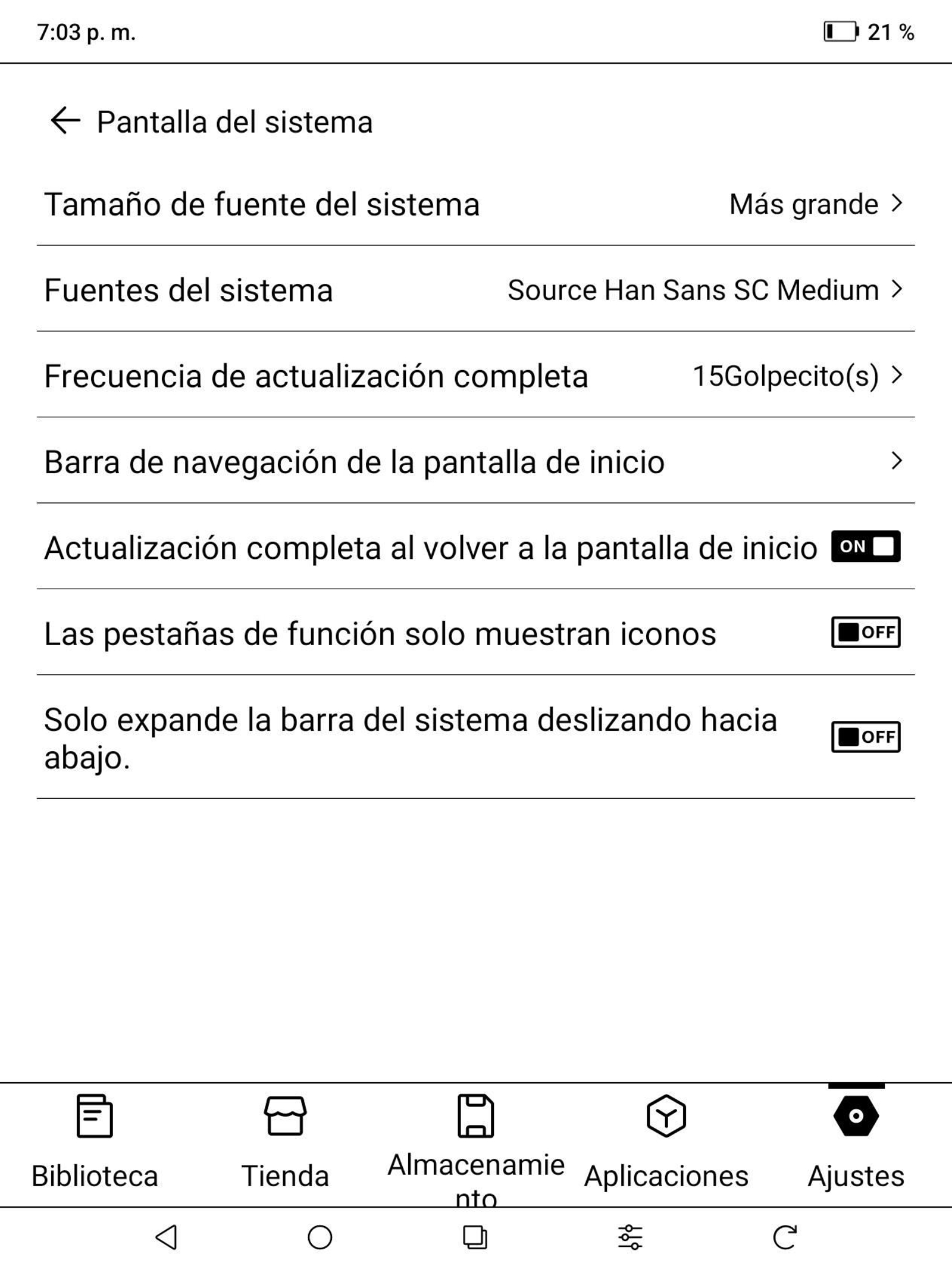 E-reader Boox Go 7, imágenes del análisis