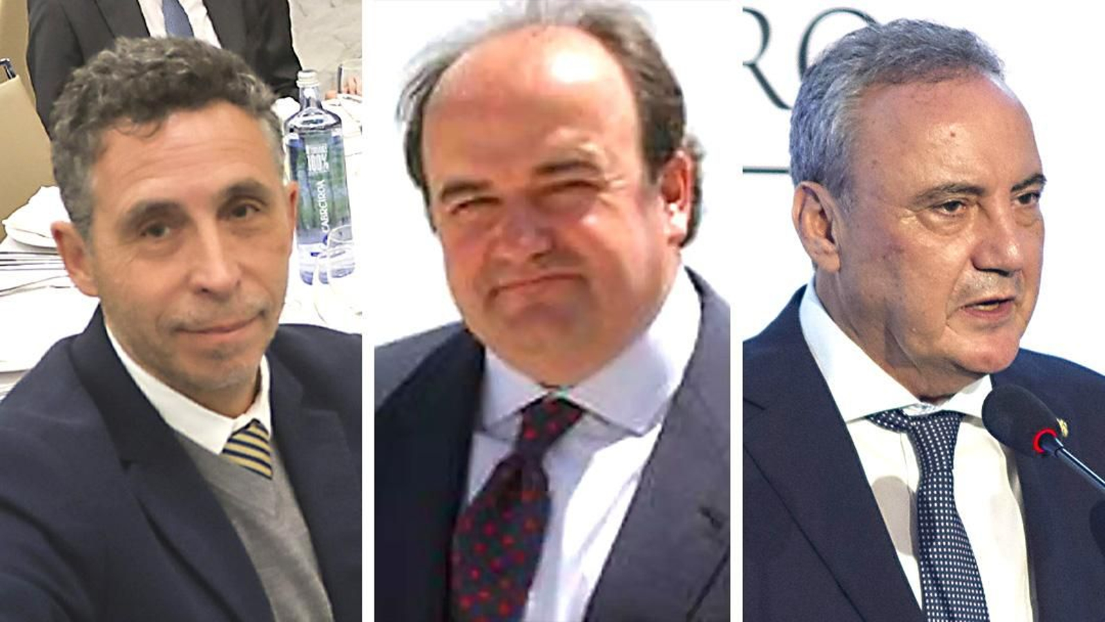 Manuel Domínguez de la Maza, Santiago Domecq Bohórquez y Francisco Martínez Cosentino.