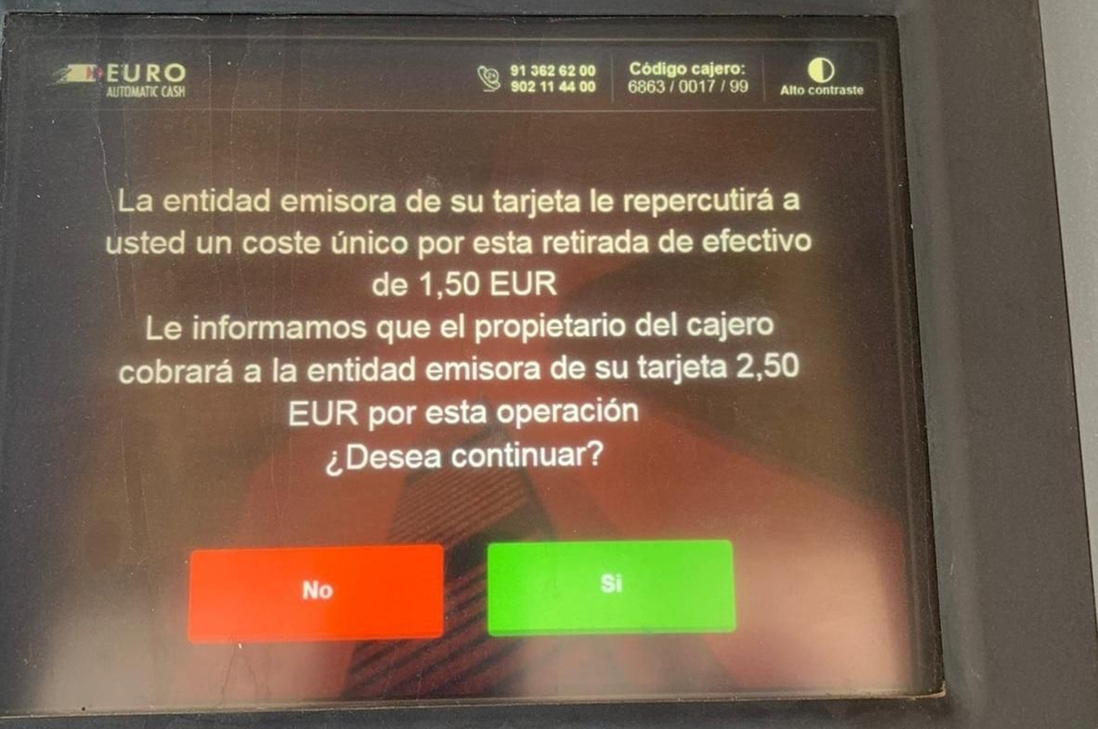Advierten del cobro de comisiones en los cajeros automáticos de los pueblos del interior