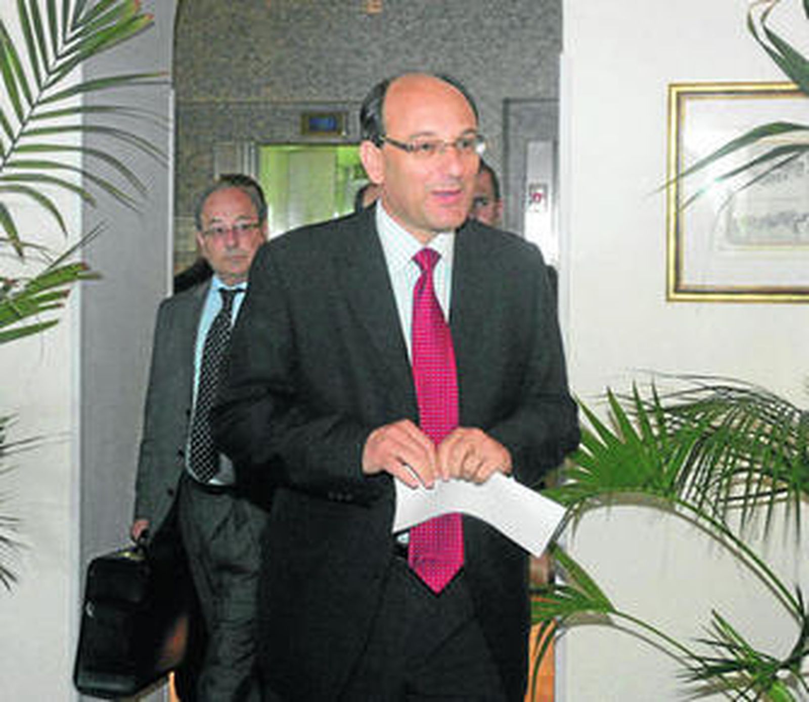 Peter Caruana ayer, ayer en el vestíbulo del Rock Hotel.