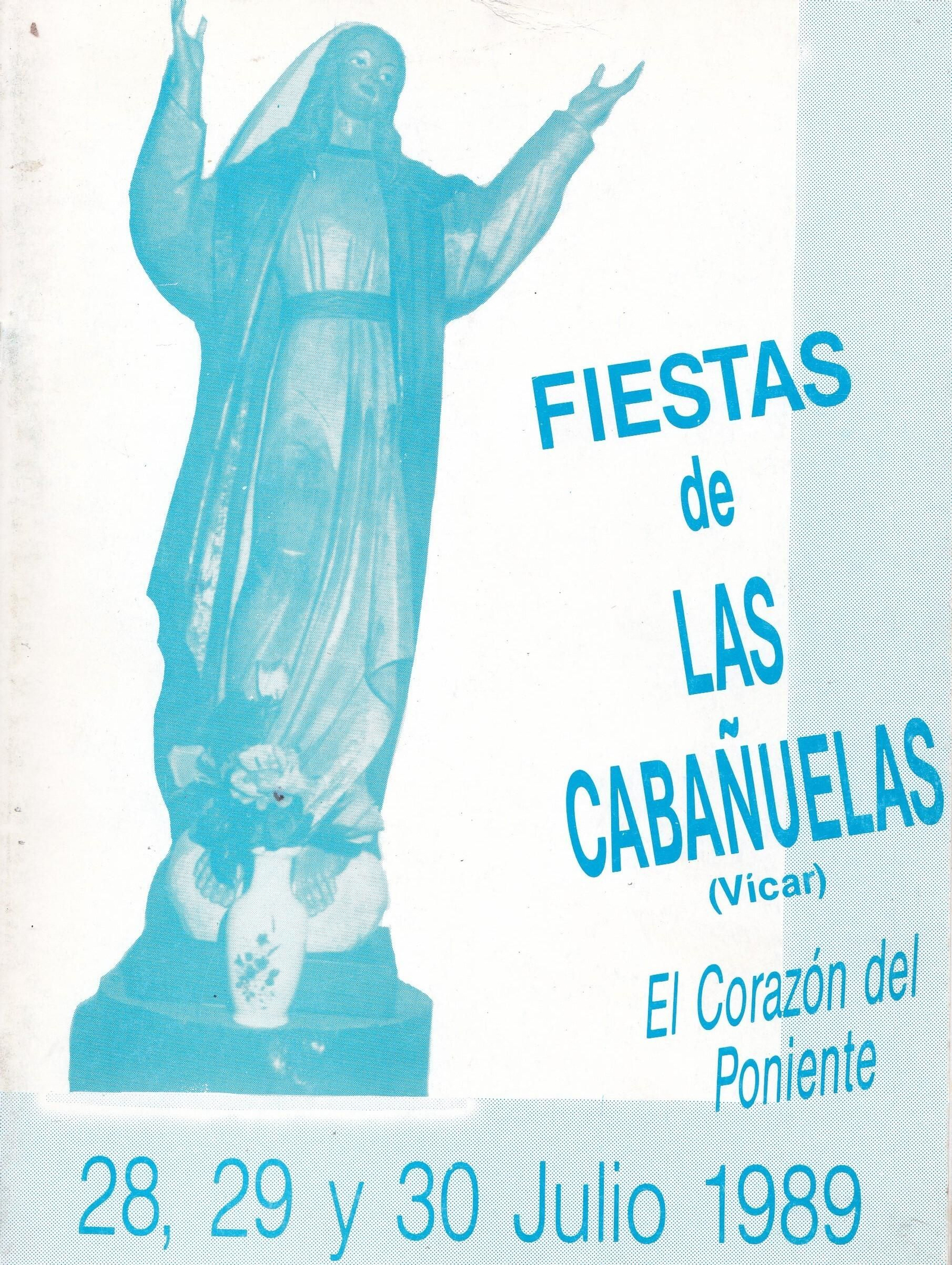 Cartel anunciador de las fiestas de Las Cabañuelas de 1989