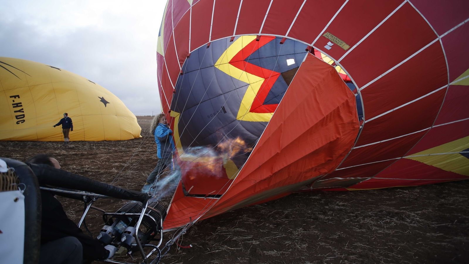 Inflado de los globos.
