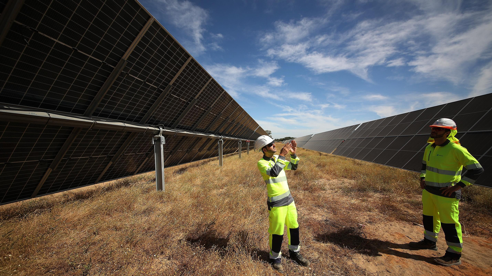 Imágenes de la planta fotovoltaica de la empresa noruega Statkraft en la finca Malabrigo
