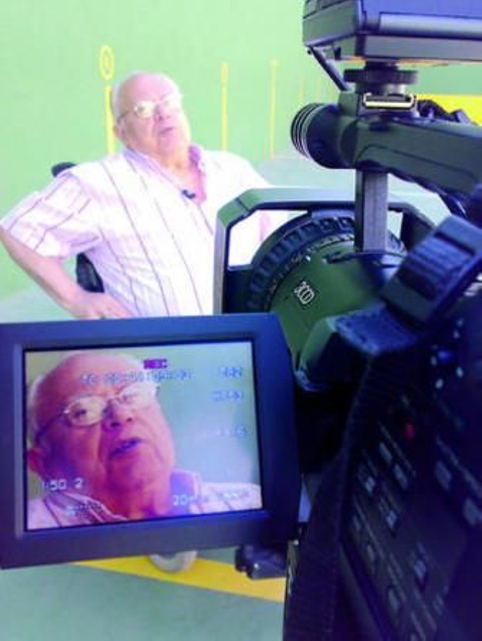 Uno de los momentos de la grabación.