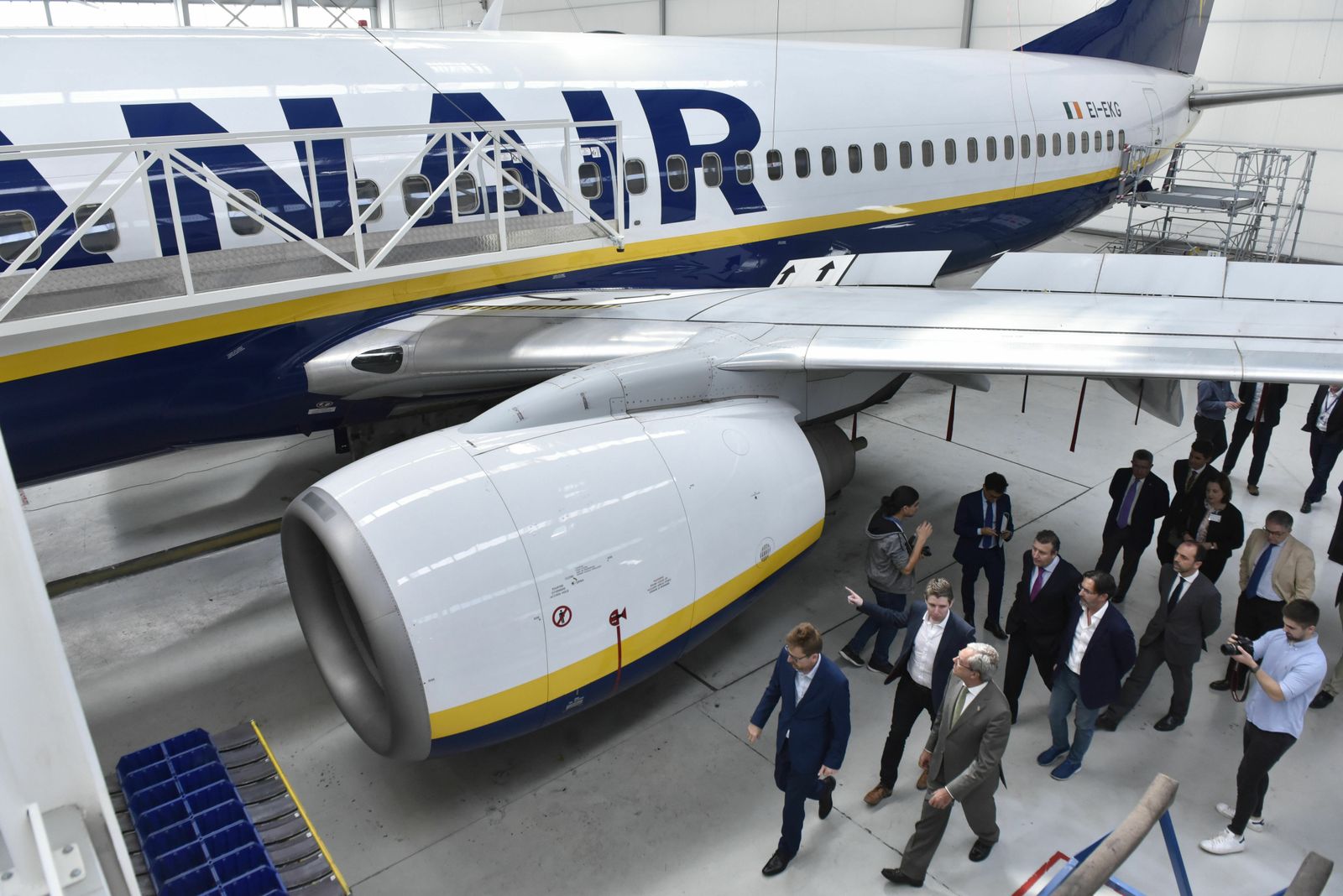 Hangar de Ryanair en el Aeropuerto de Sevilla.