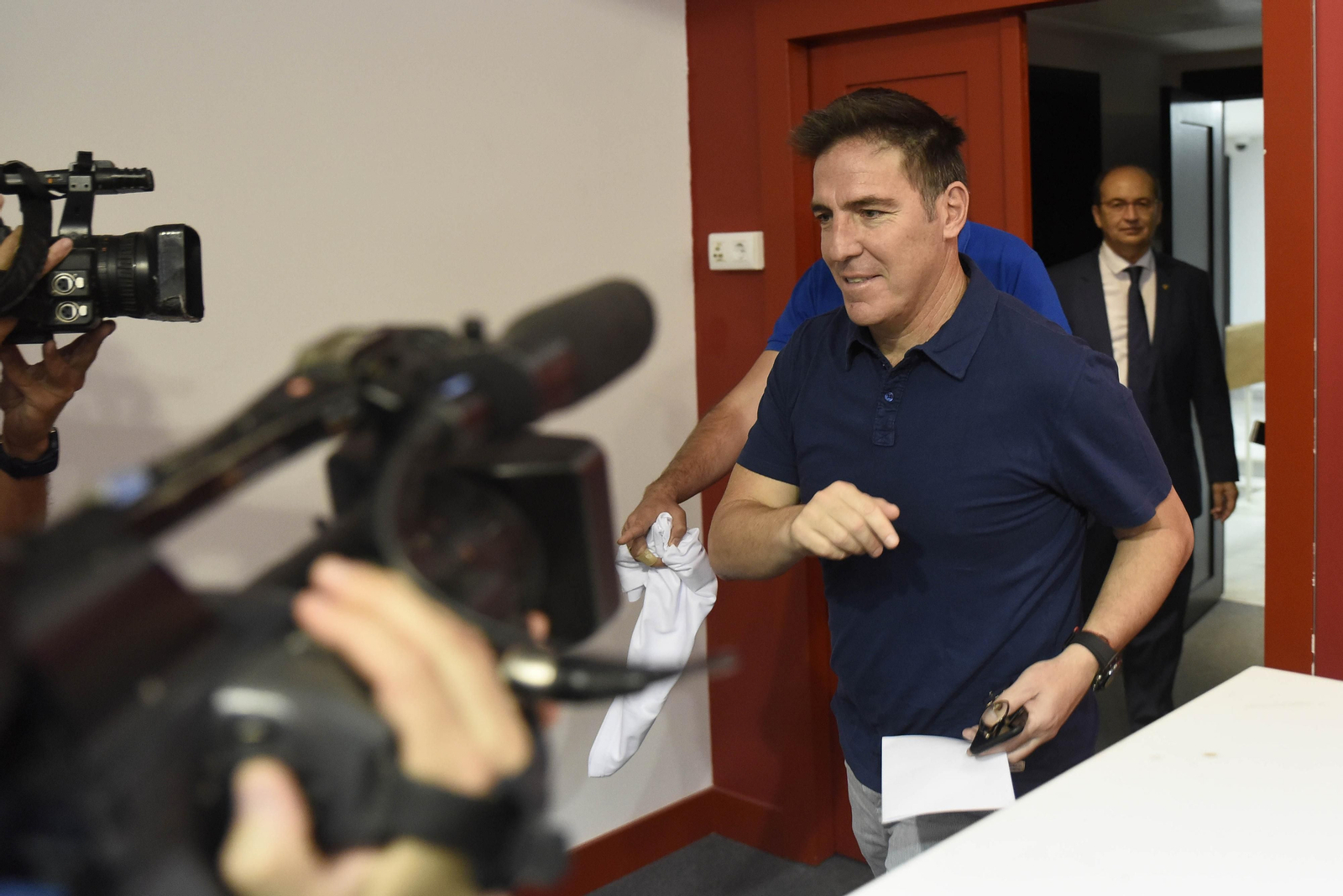 Eduardo Berizzo, en la presentación de Tevenit./SFC