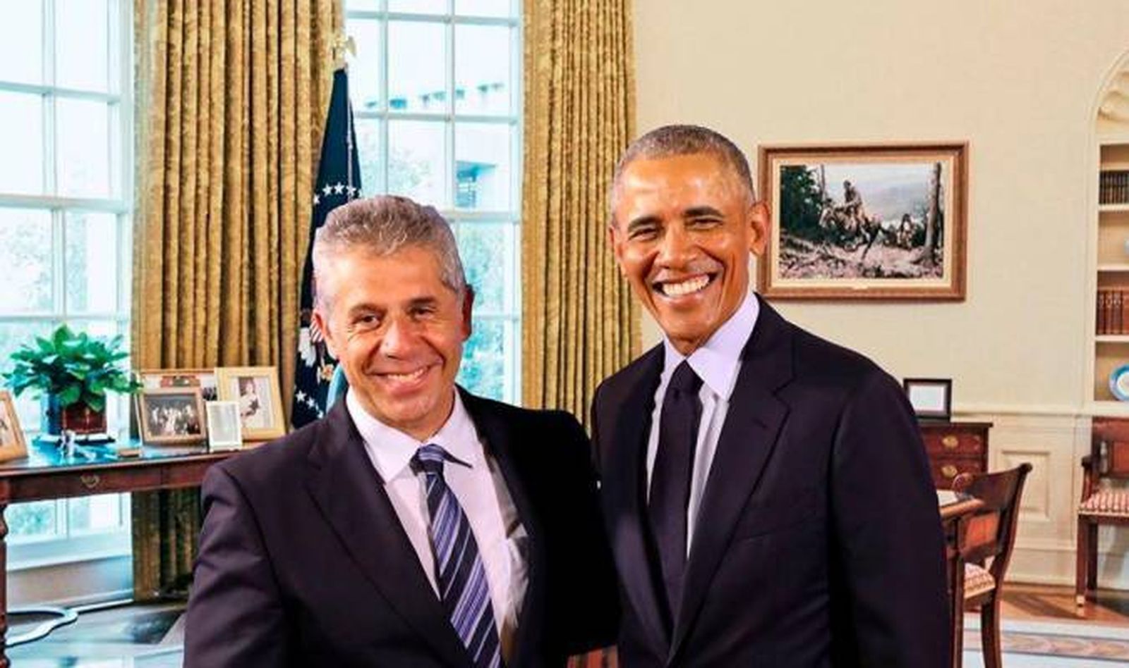 Pancho Campo con Barak Obama.