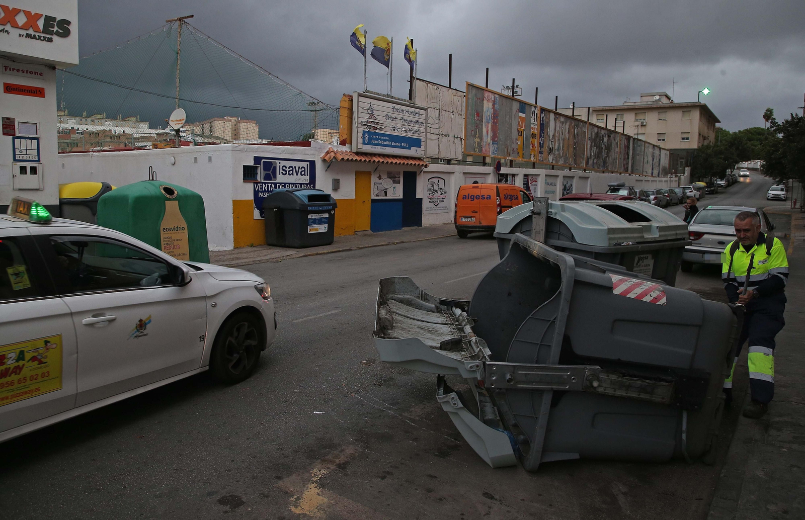 El paso de la borrasca Aline por Algeciras, en imágenes