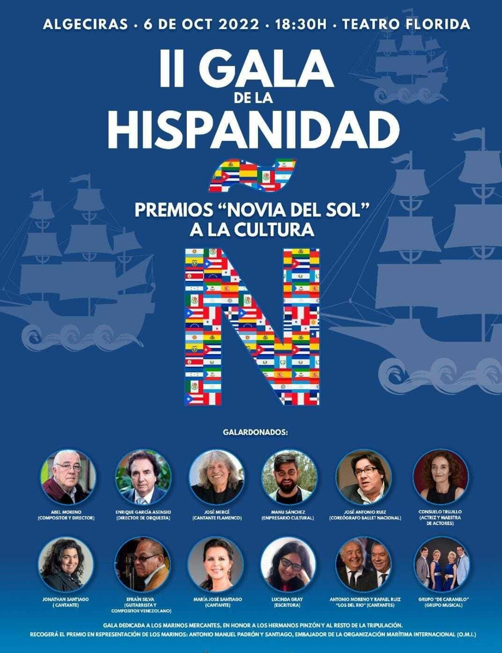 El cartel de la II Gala de la Hispanidad Premios 'Novias del Sol'.