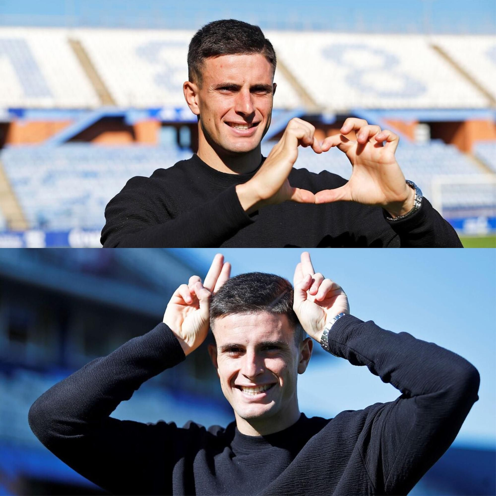 Dedicatorias a su novia (arriba) y "orejitas" para Pepa.