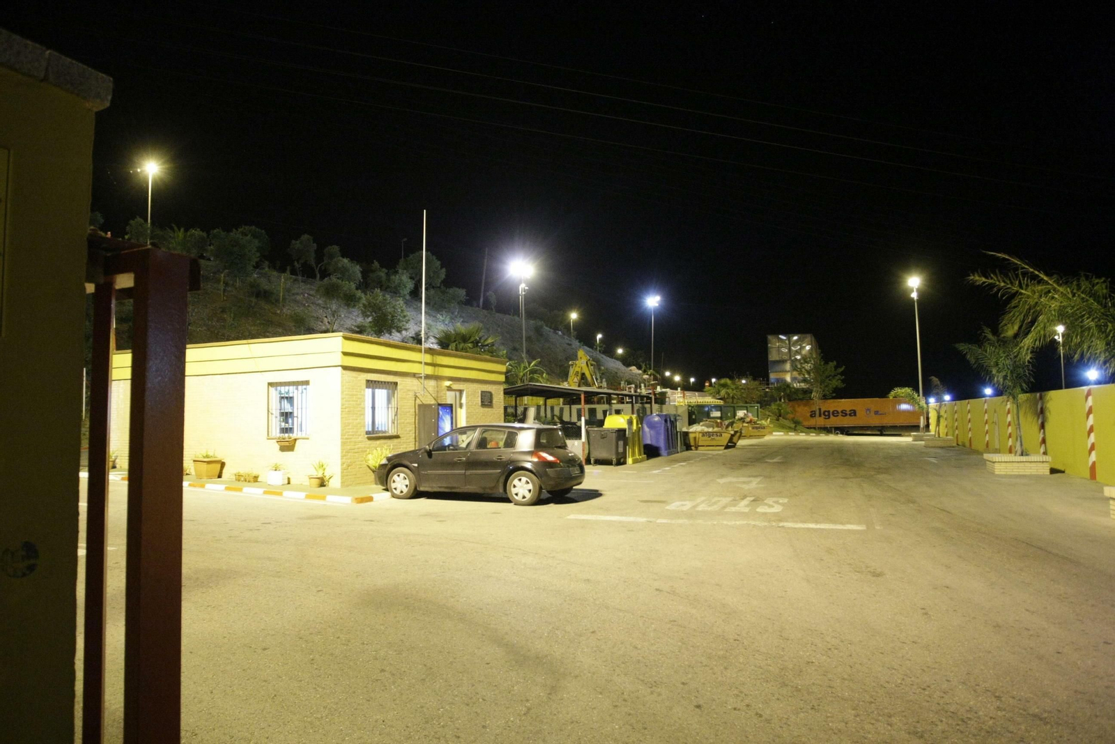 Punto limpio de Los Guijos la noche en que fueron detenidos los empleados de Algesa