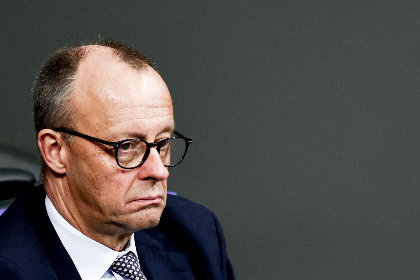 El canciller Friedrich Merz, en el Parlamento alemán.