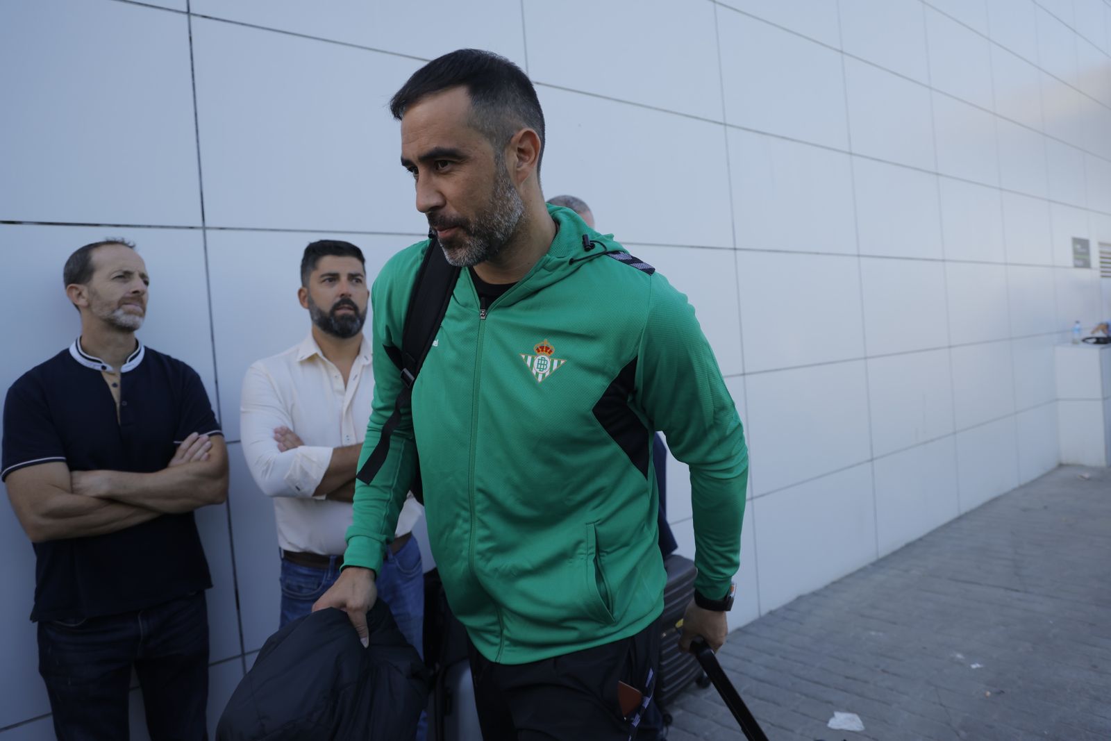 Claudio Bravo, a la llegada al aeropuerto de San Pablo.