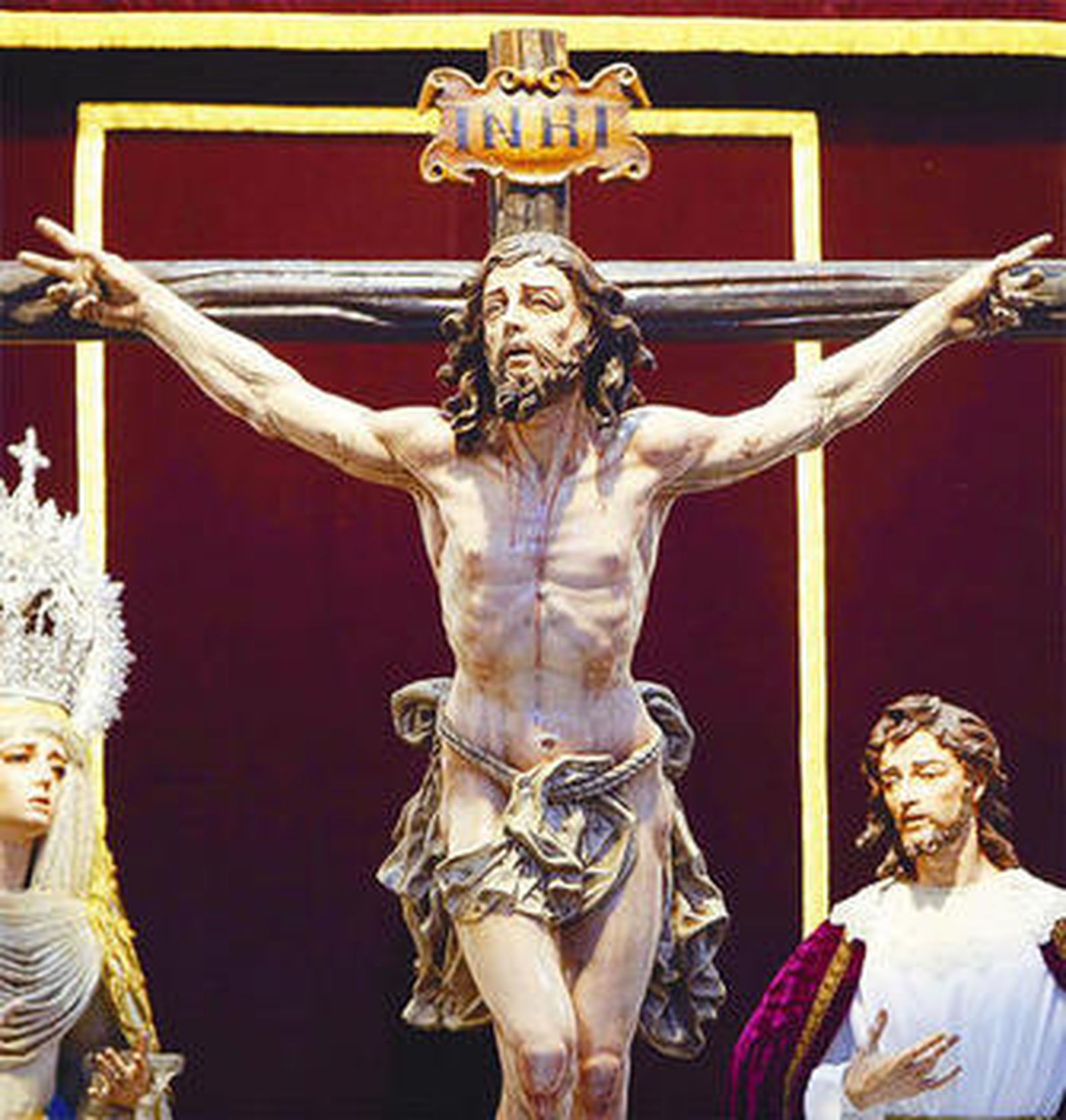 El Cristo del Perdón, ayer en Santa Cruz tras su restauración.