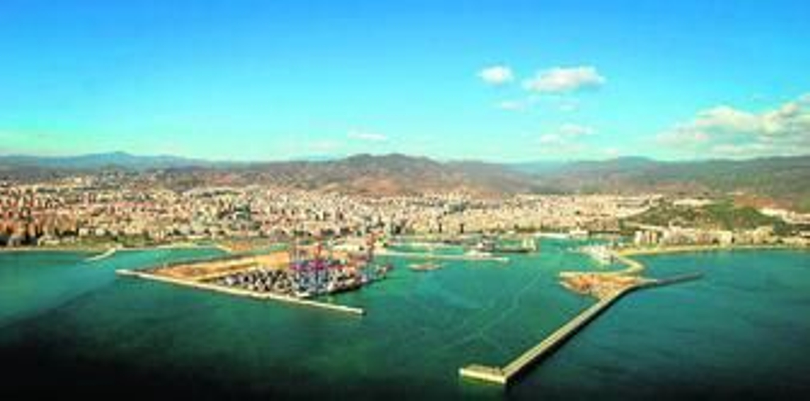 Vista aérea de Málaga capital.