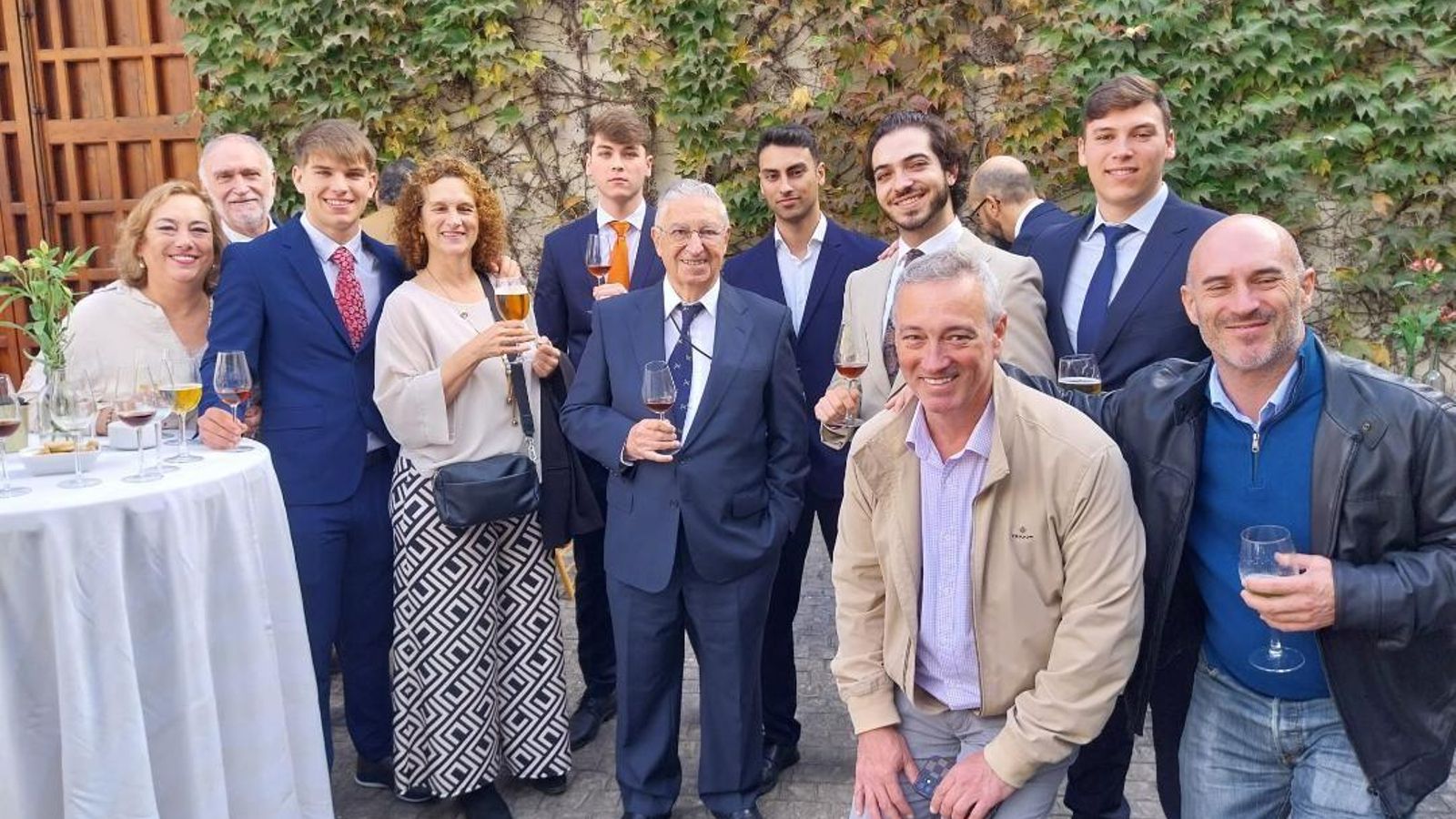 Inma Estudillo, Rafael Martín, Aurelio  y  Rosa Estudillo, Alberto Mulas, Antonio Estudillo, Juan Pablo Estudillo, Vito Mulas y Antonio Estudillo