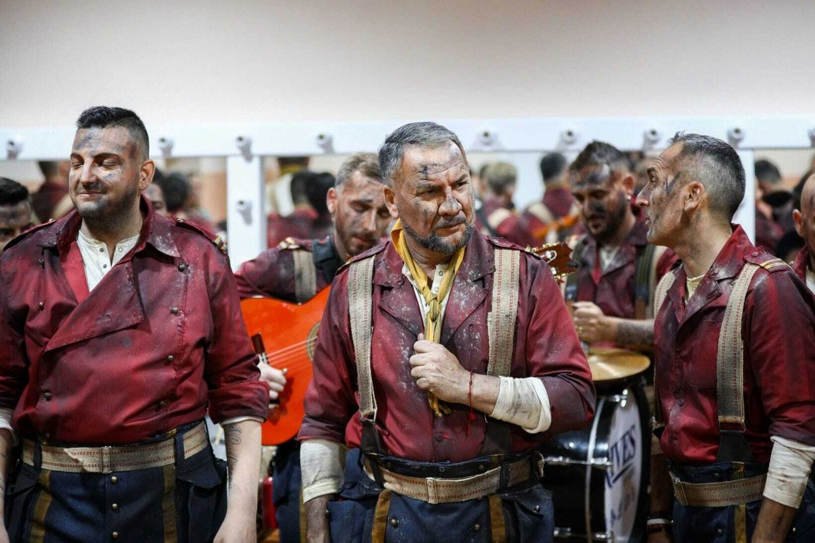 El ambiente en camerinos