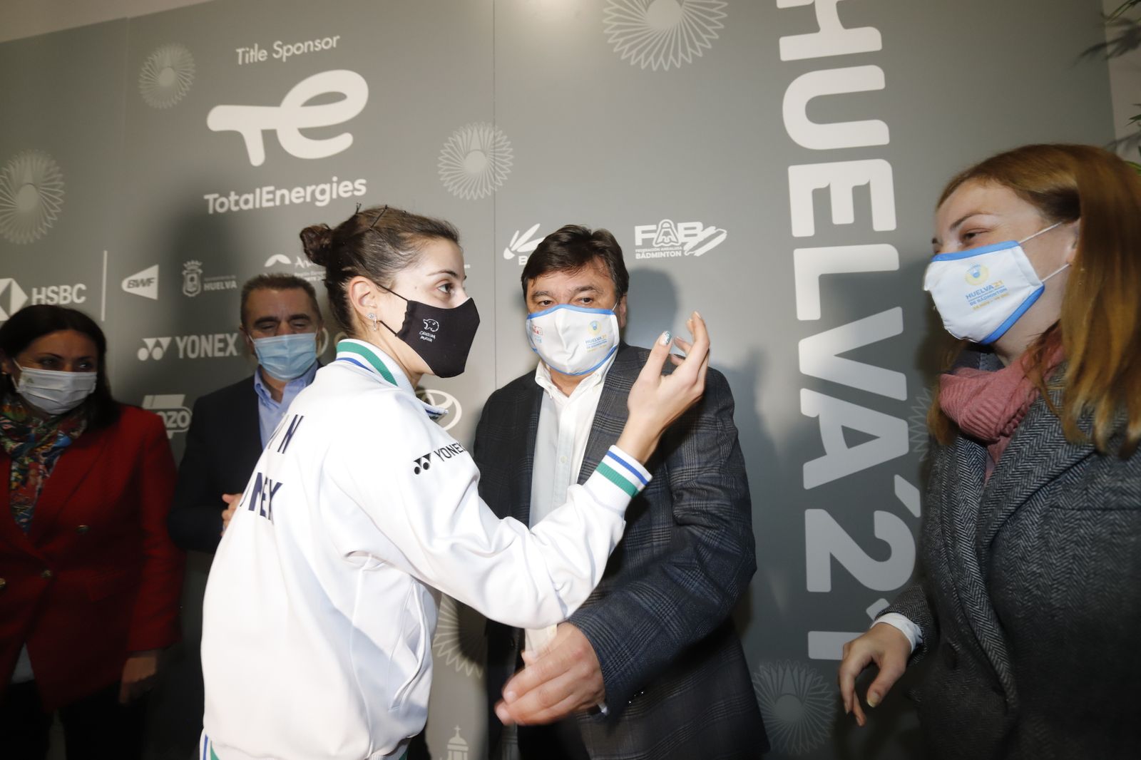 Carolina Marín visita el Palacio de los Deportes