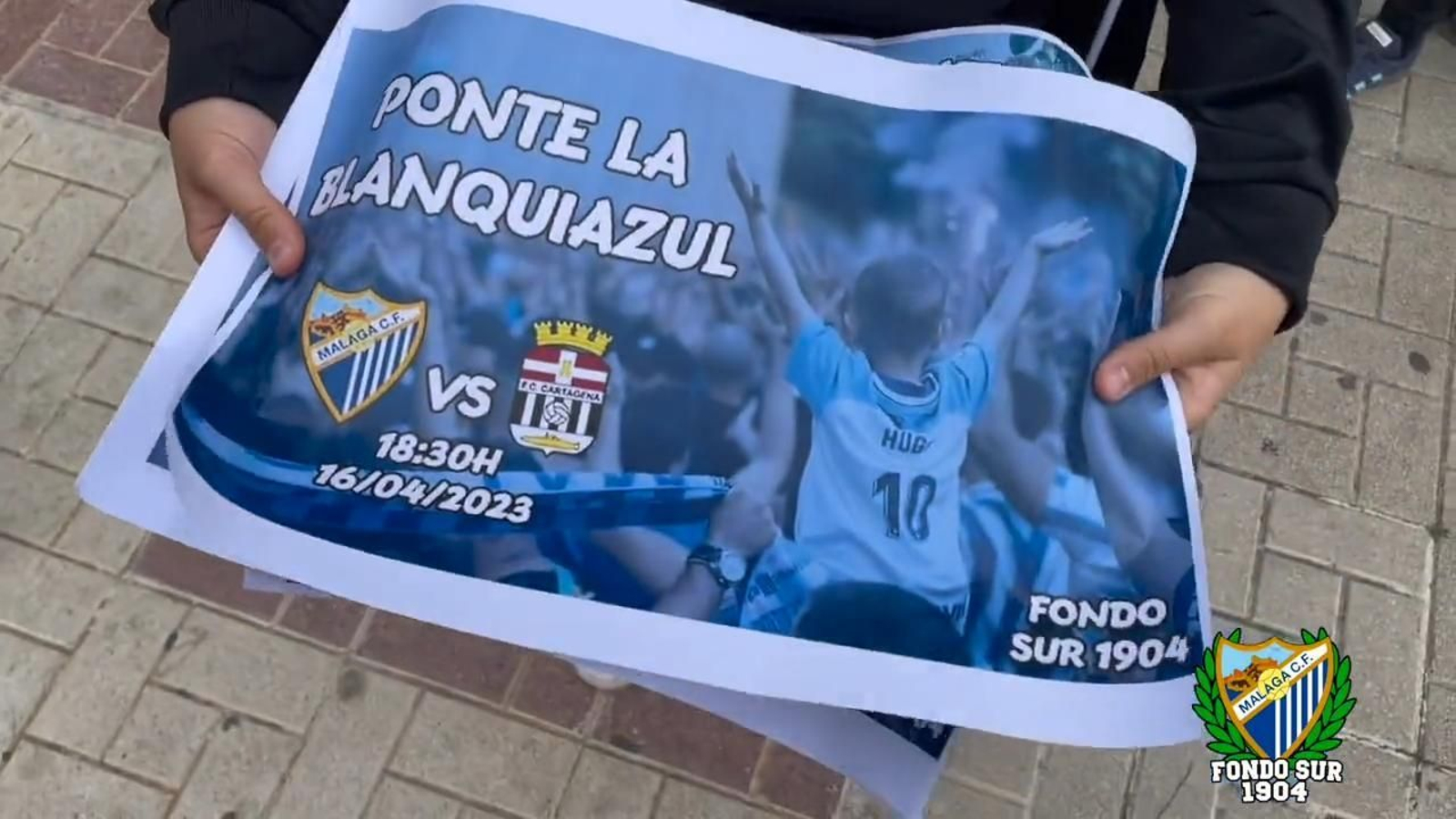 Recibimiento al escudo del Málaga CF