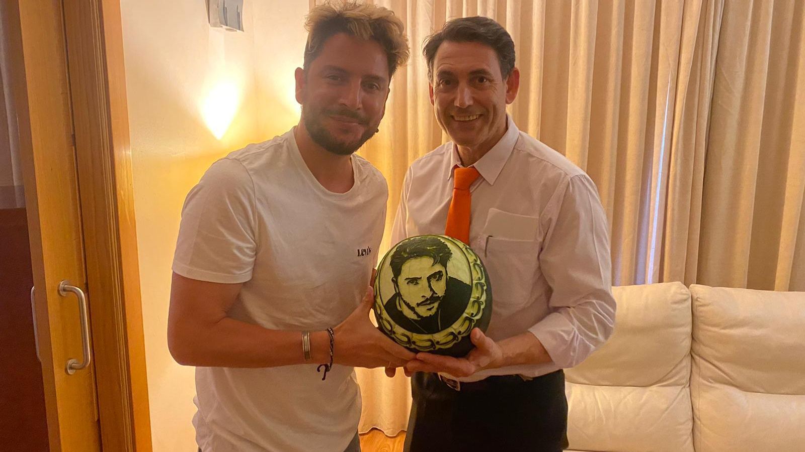 Jesús González, junto a Manuel Carrasco.