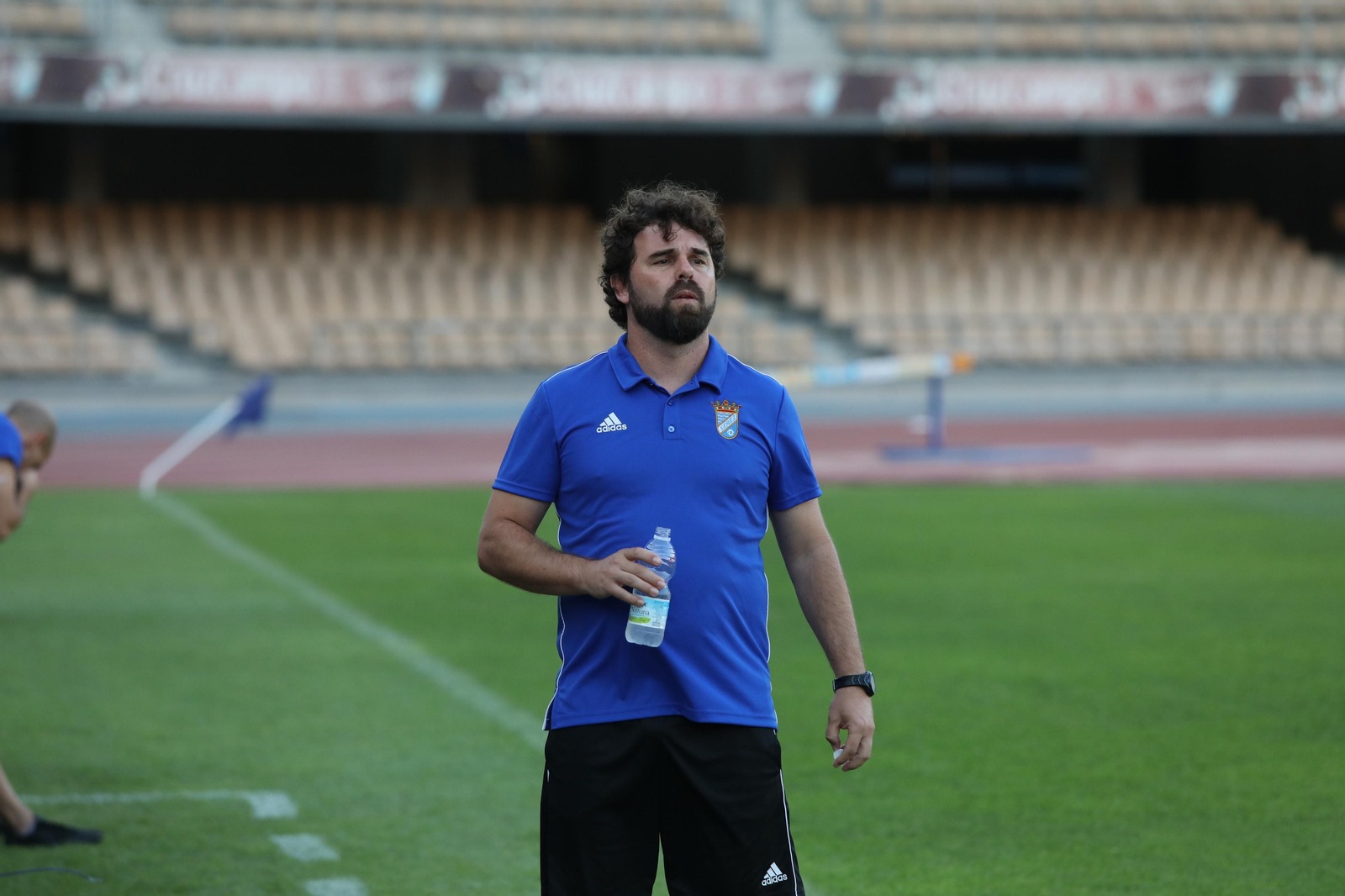 Juan Pedro Ramos, en un partido del Xerez CD en Chapín.