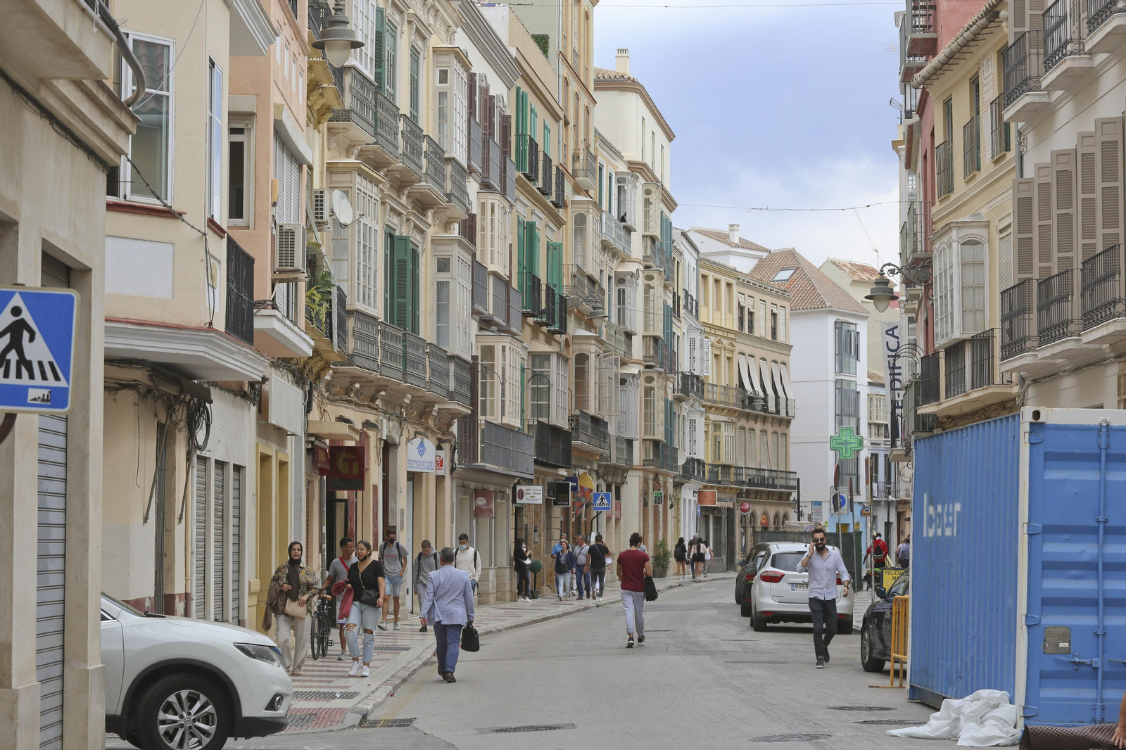La calle Carretería de Málaga ya está en obras, en fotos