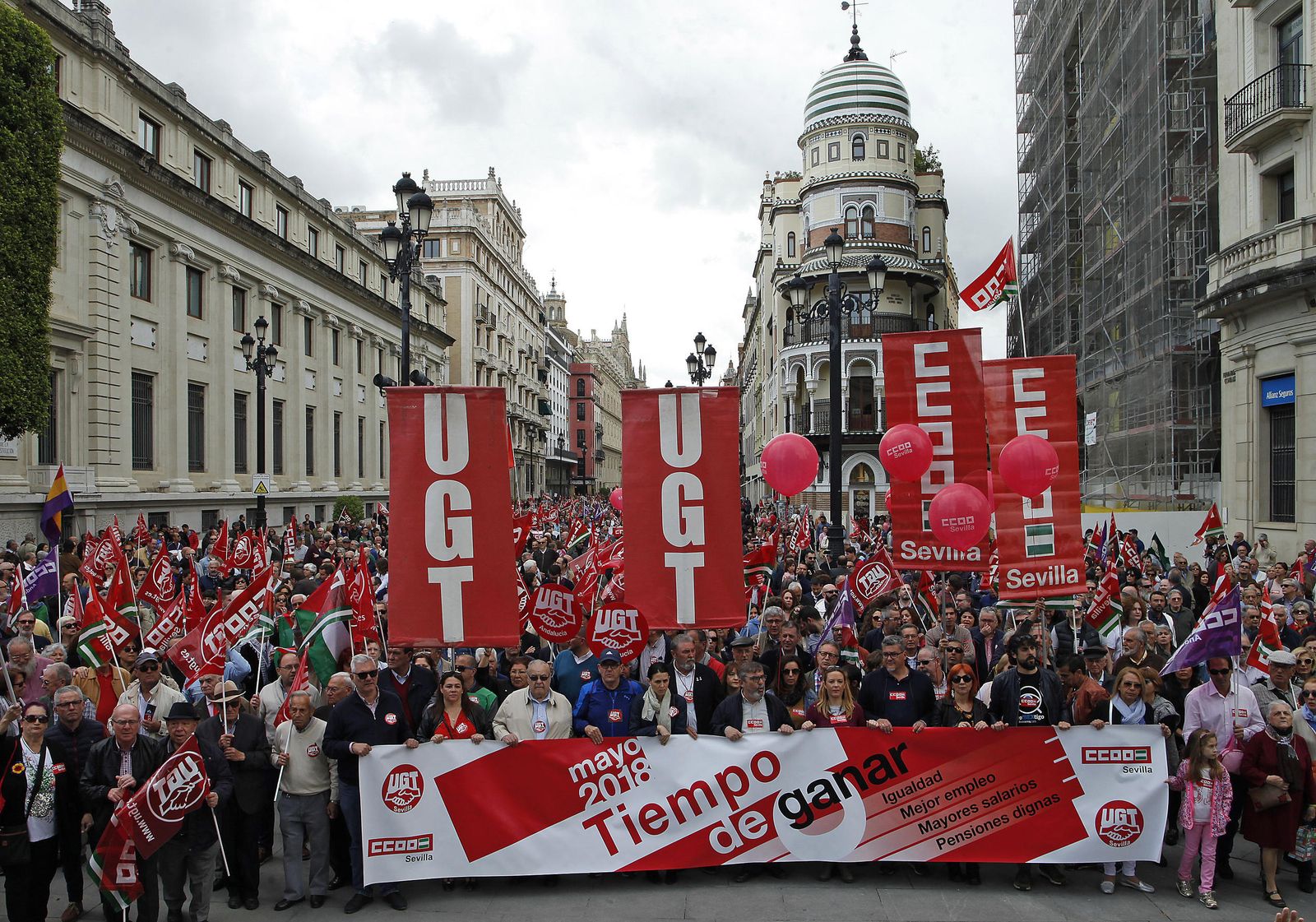 La manifestación del 1 de mayo en Sevilla