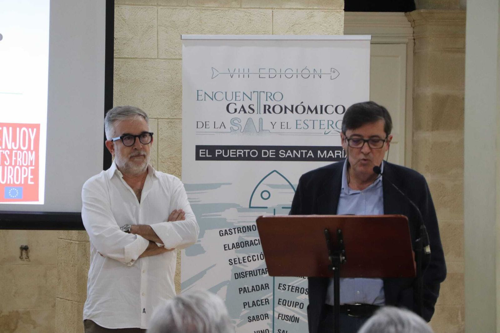 Pepe Ferrer y Javier Thuiller, el miércoles durante la conferencia en Osborne.