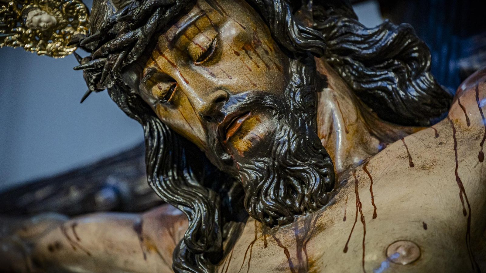 Las imágenes del Cristo de la Misericordia de la cofradía de La Palma después de su restauración