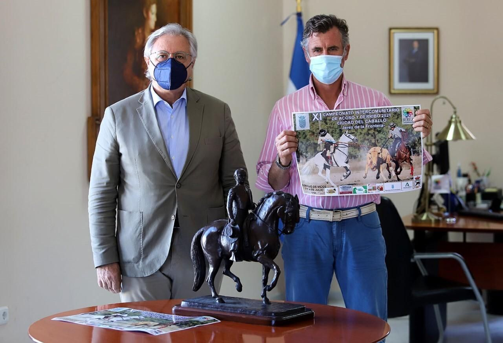 Camas y Erquicia durante la presentación del campeonato.