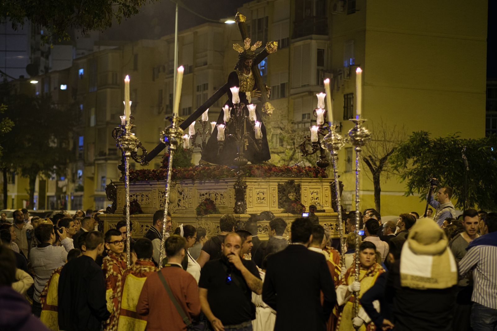 Las imágenes de la procesión del Cristo de la Bondad de San Leandro