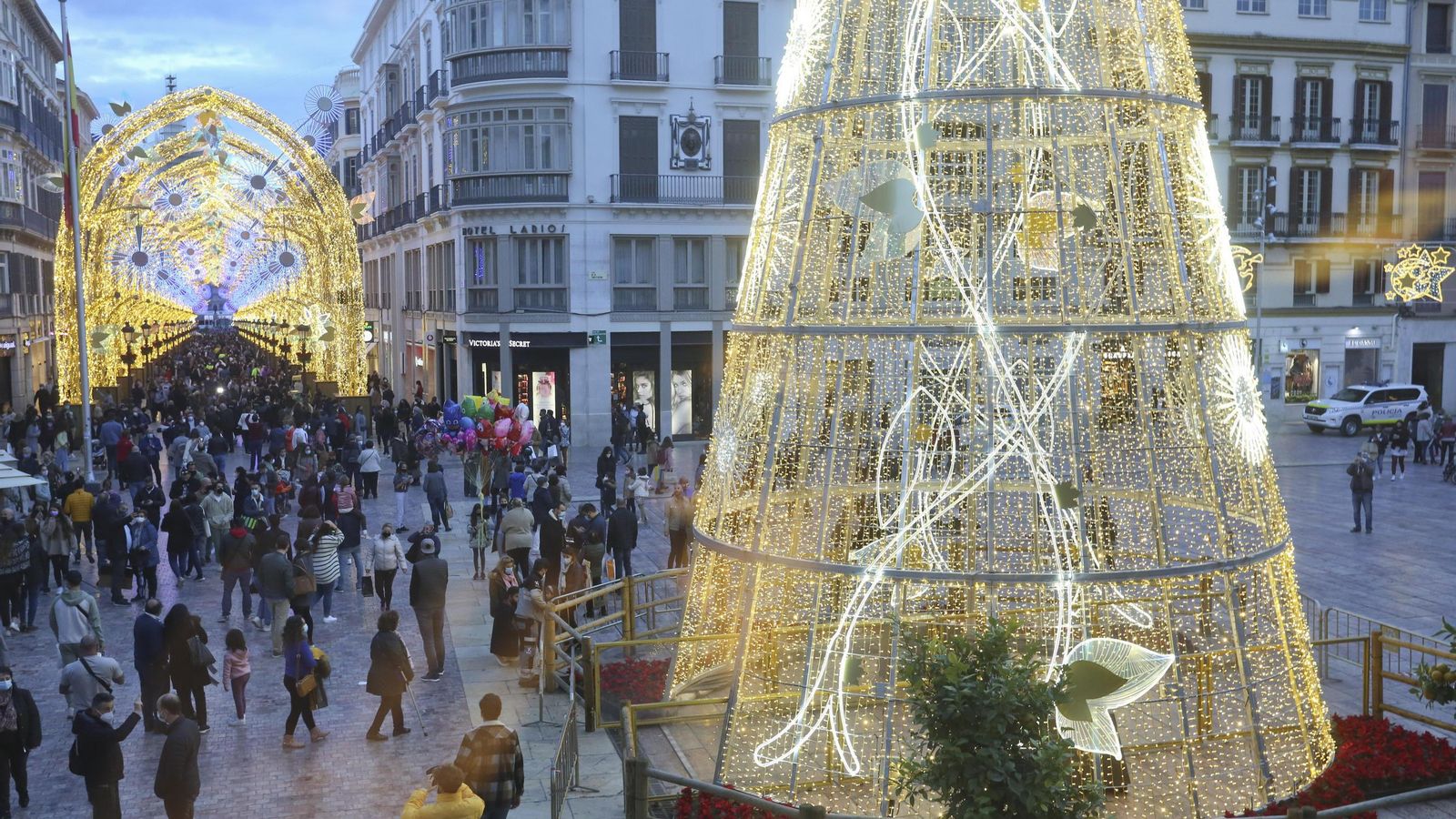 La inauguración de las luces de Navidad de Málaga