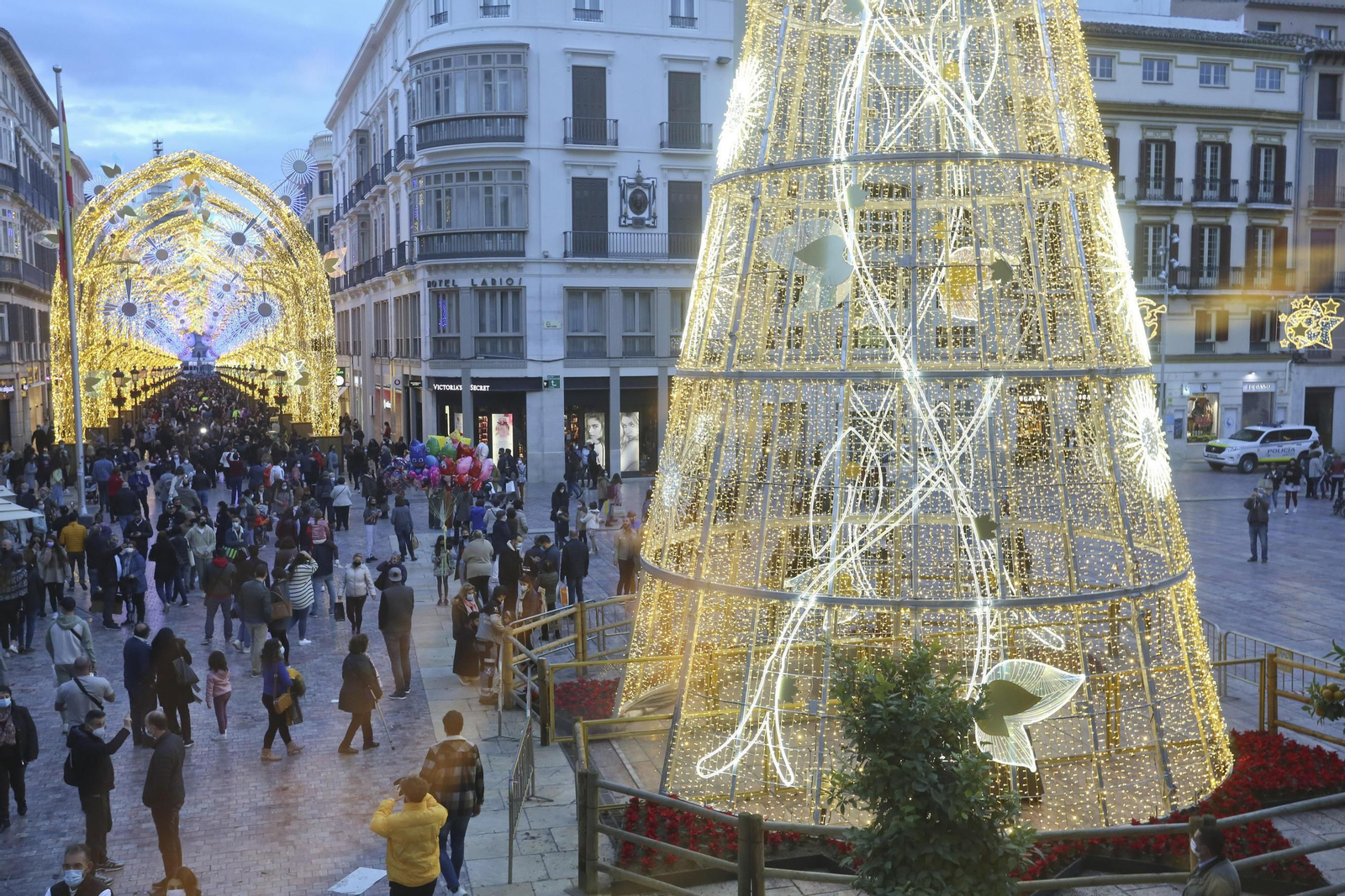 La inauguración de las luces de Navidad de Málaga