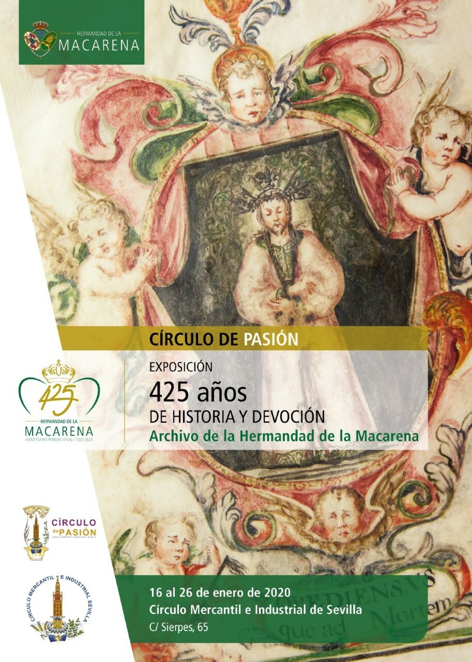 Cartel de la exposición de la Hermandad de la Macarena.