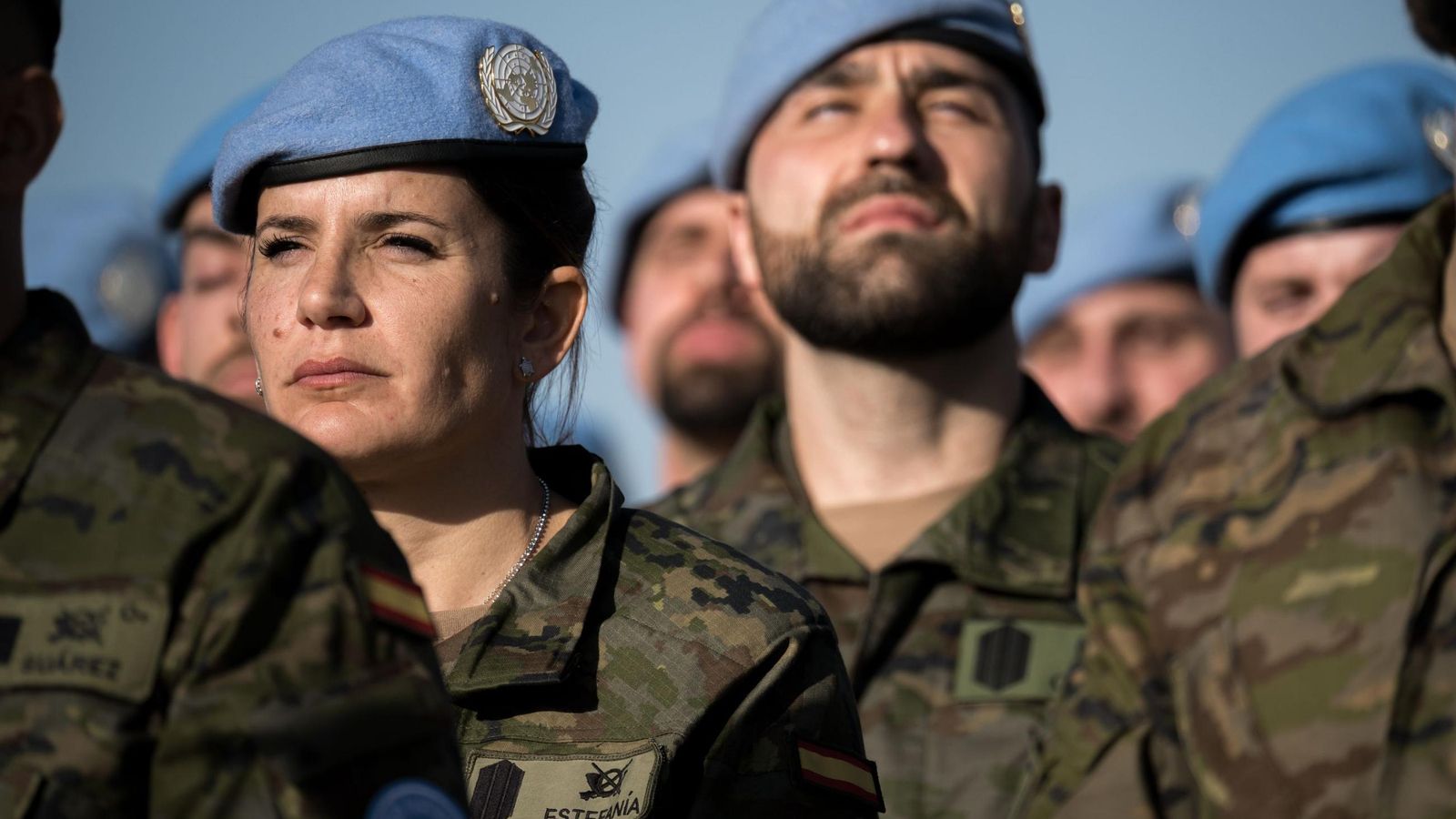 Margarita Robles despide a los militares de la BRI X que viajan a Líbano.