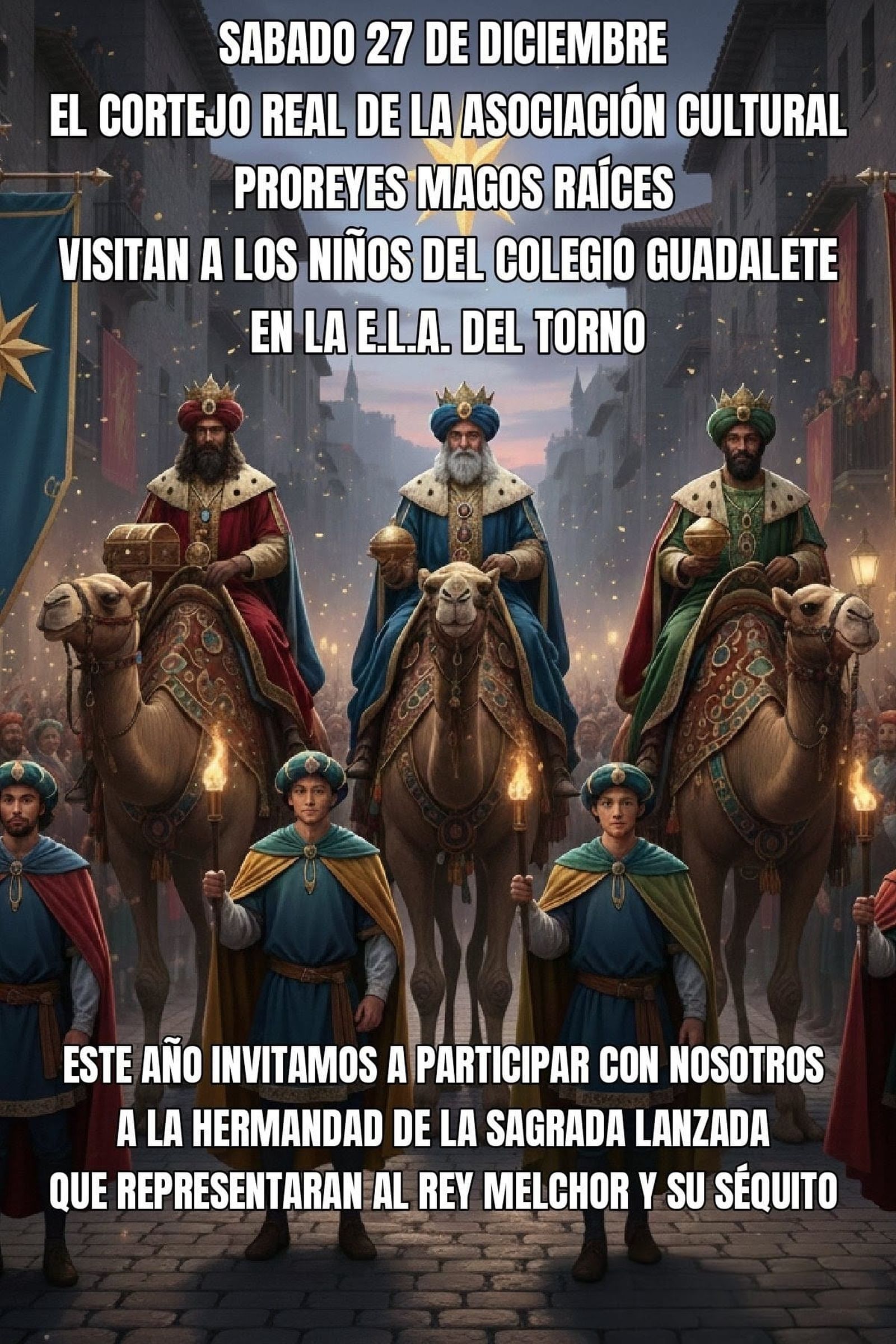 Cartel de la visita.
