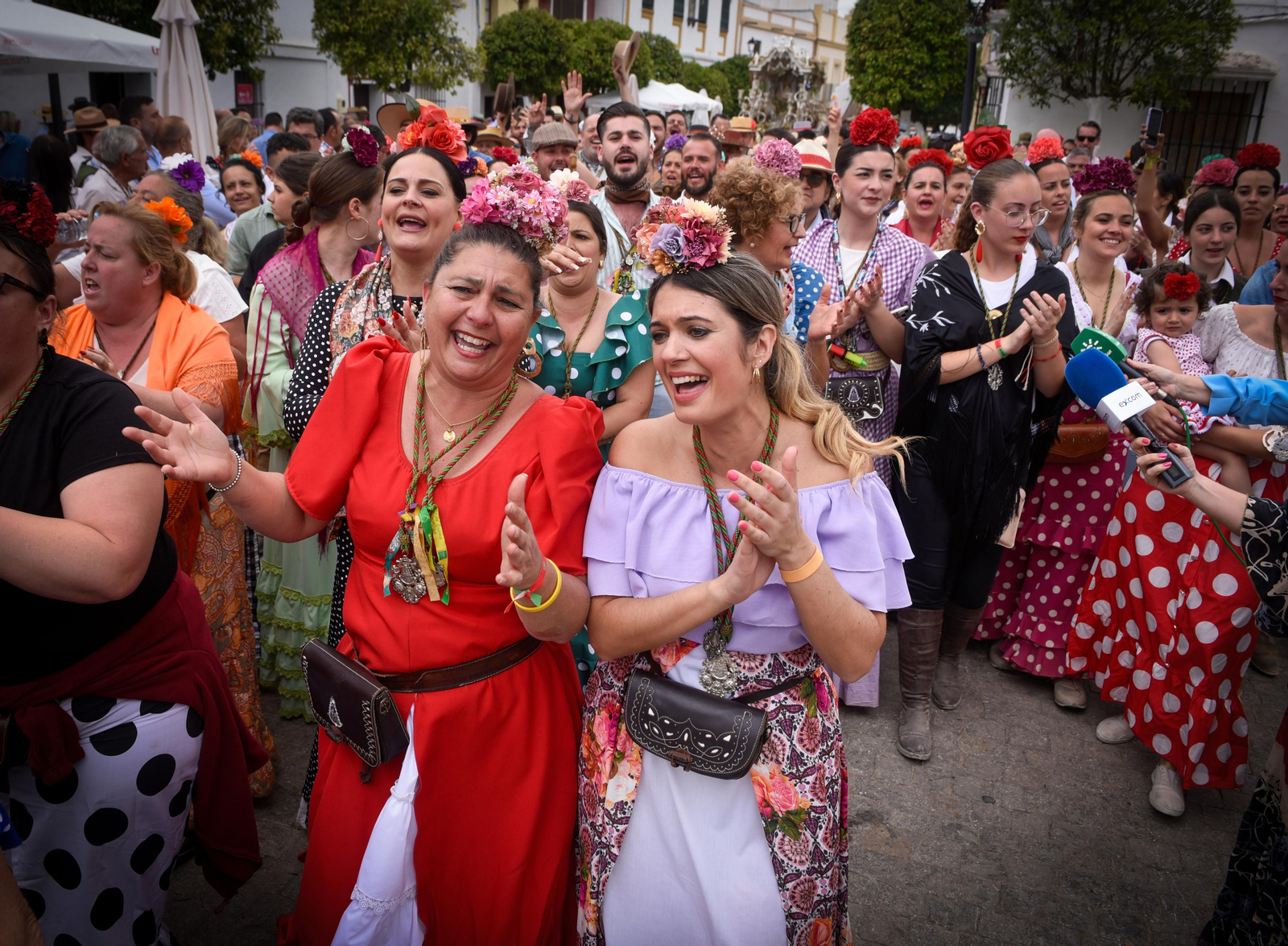 El paso de las Hermandades de El Rocío por Villamanrique, en imágenes
