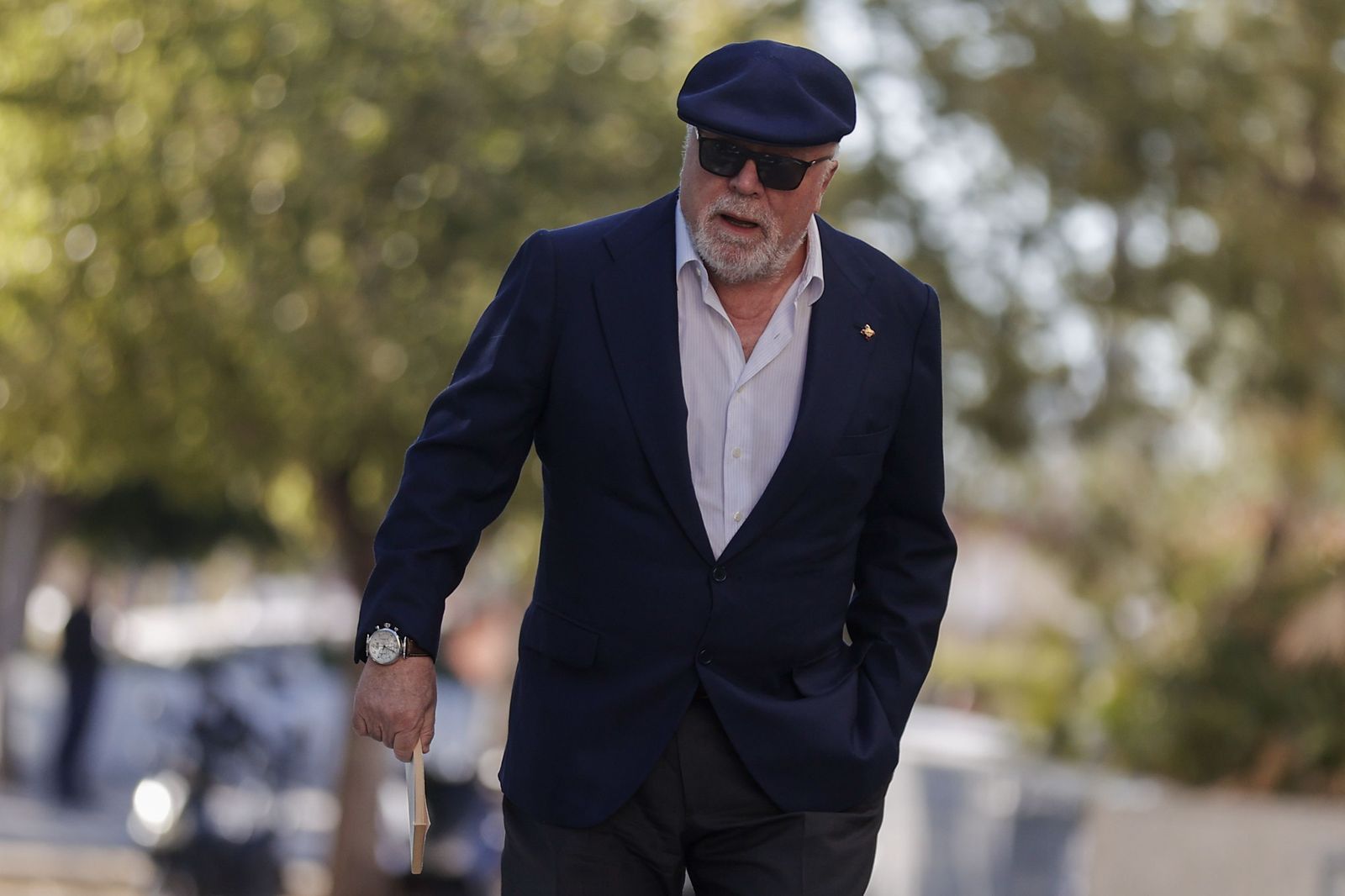 El ex comisario José Manuel Villarejo, en los juzgados de Valencia.