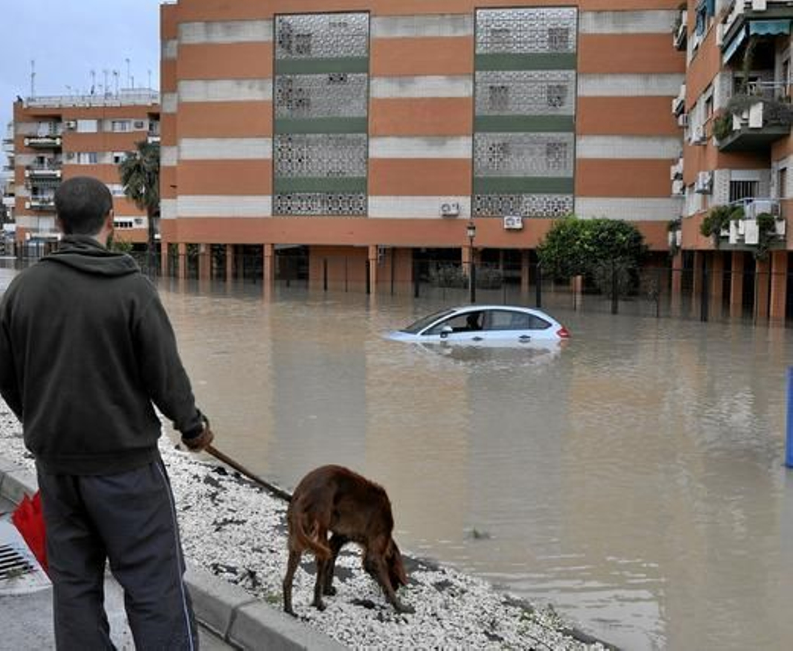 Los vecinos observan sorprendidos las consecuencias de las lluvias. 

Foto: Manuel Gómez