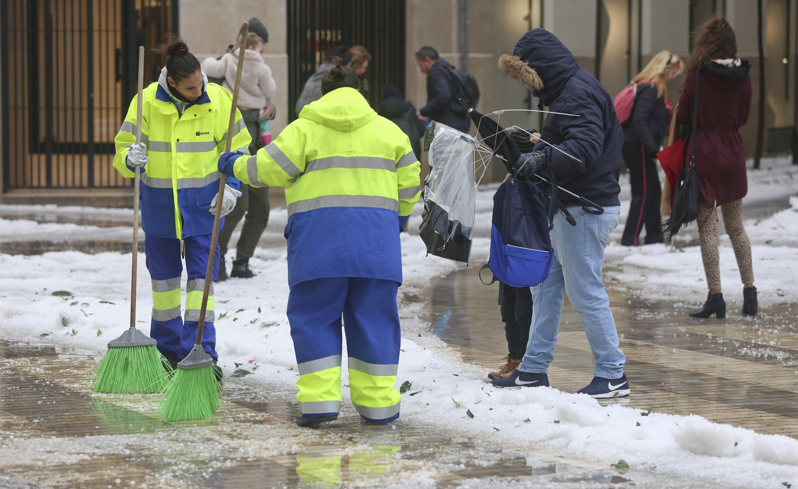Fotos de la fuerte granizada registrada en Málaga