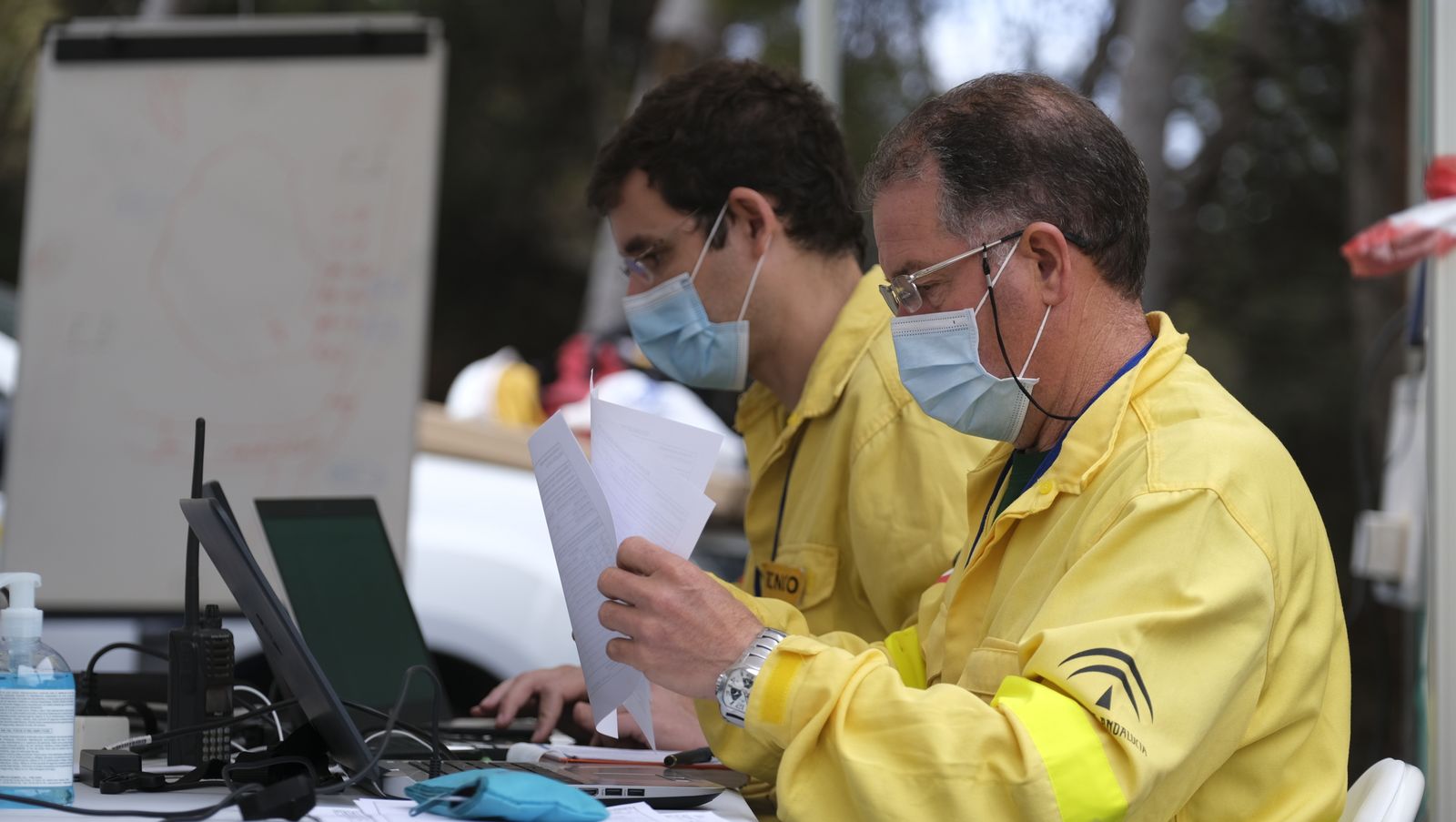 Fotogalería simulacro incendio forestal. Parque periurbano de Castala. Berja (Almería)