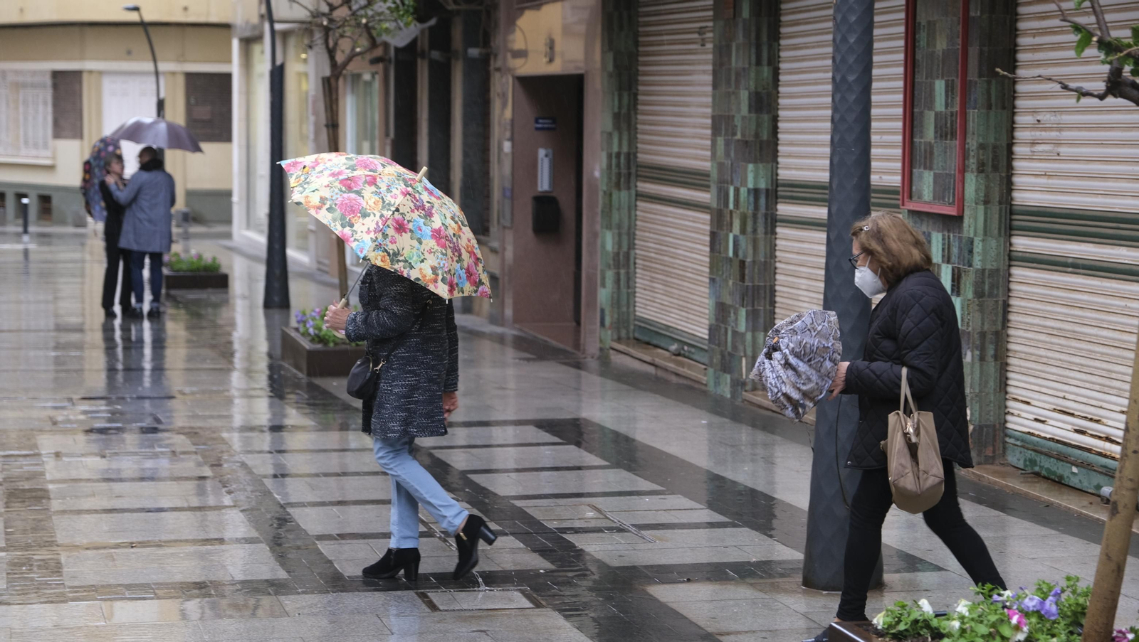 Imágenes de la lluvia en Almería.