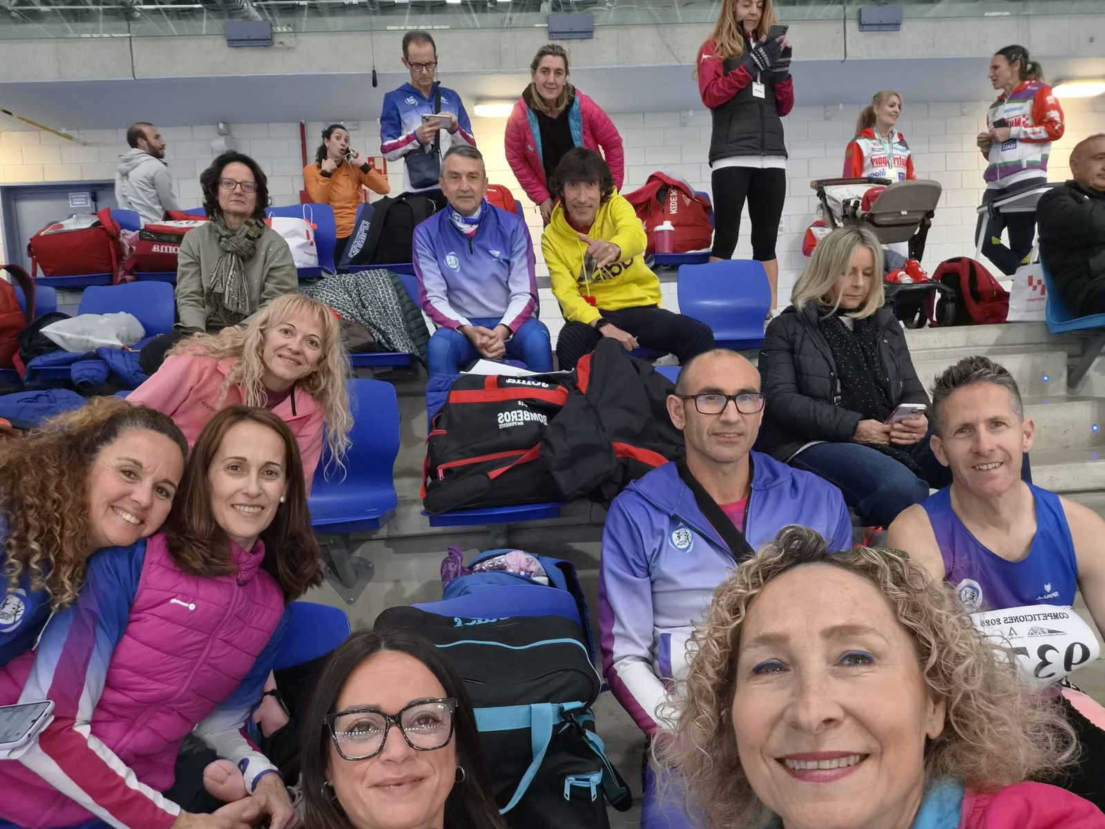 Varios de los integrantes del club almeriense presentes en el Campeonato de Andalucía Máster Short Track.