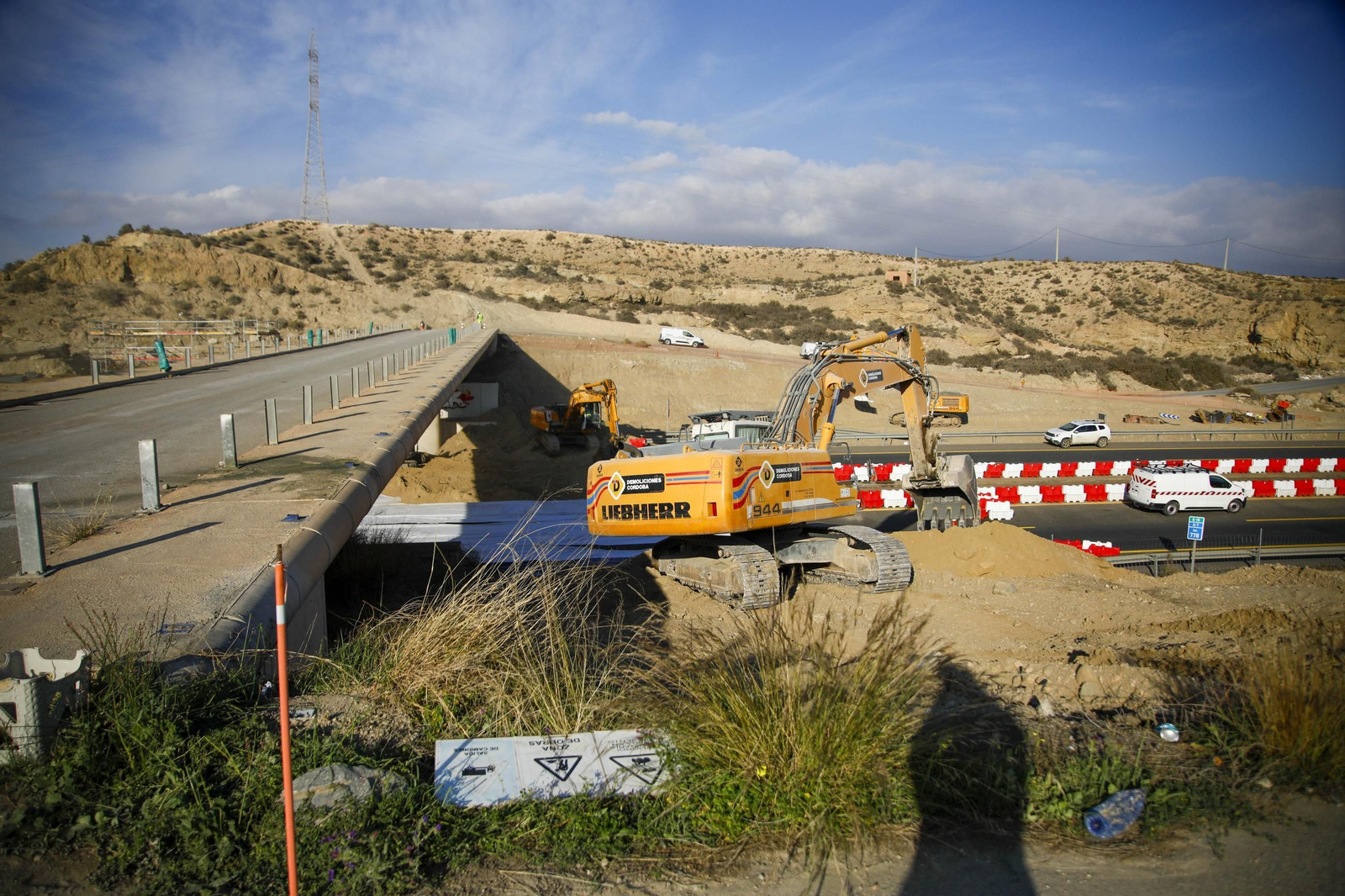 Imágenes del corte total en la A-7 de Almería