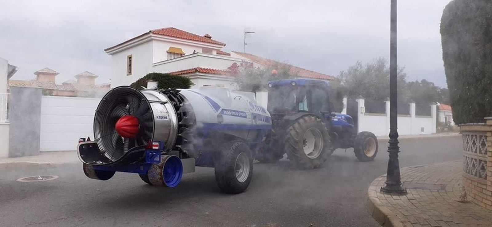 Desinfección de las calles de Lepe.