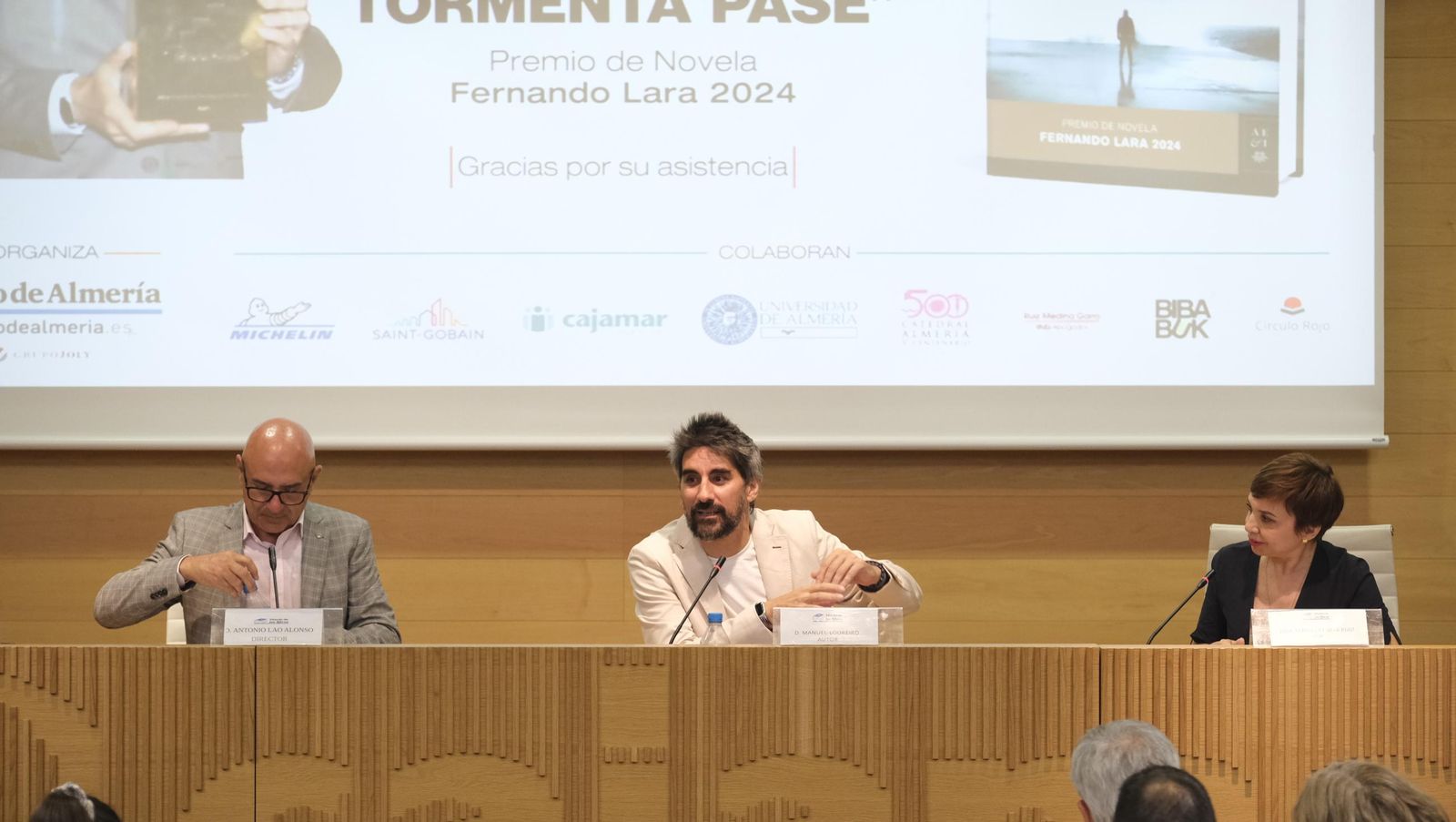 Antonio Lao, Manel Loureiro y María del Mar Ruiz.