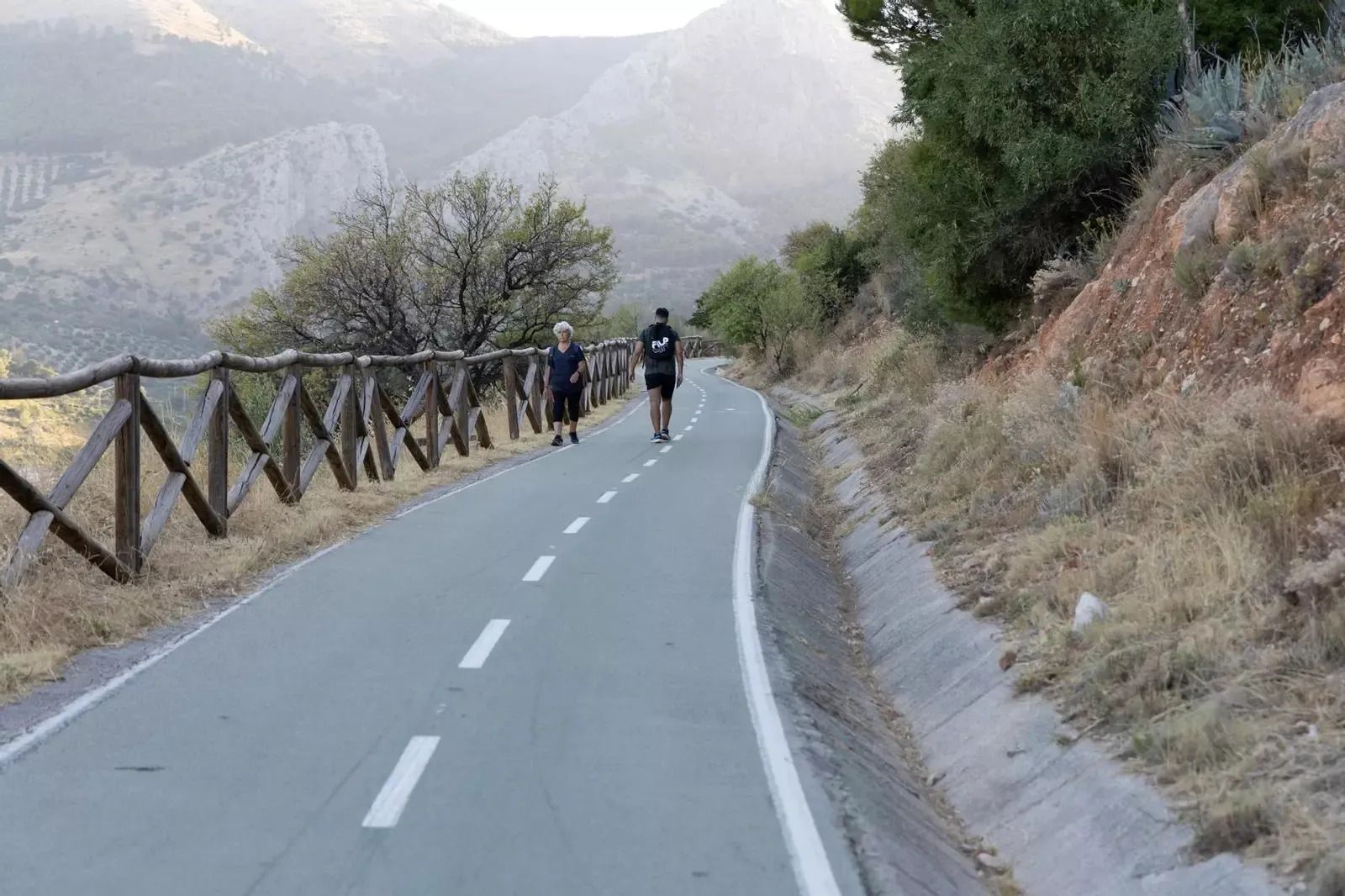 La parte ascendiente es preciosa, con vistas a las sierras de Jaén.