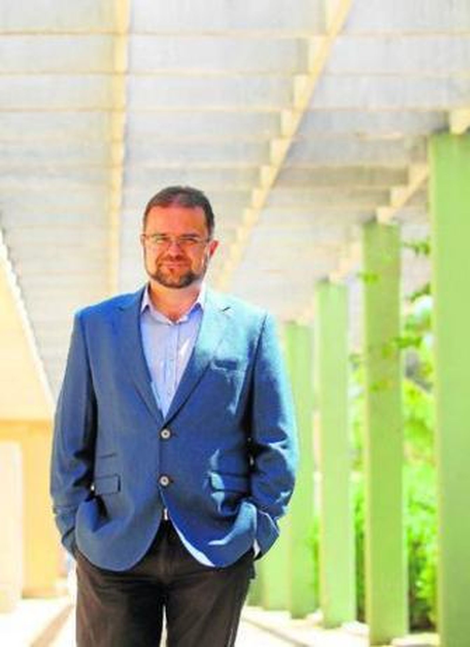 José Francisco Jiménez Díaz, durante un momento de la entrevista, en la Pablo de Olavide.