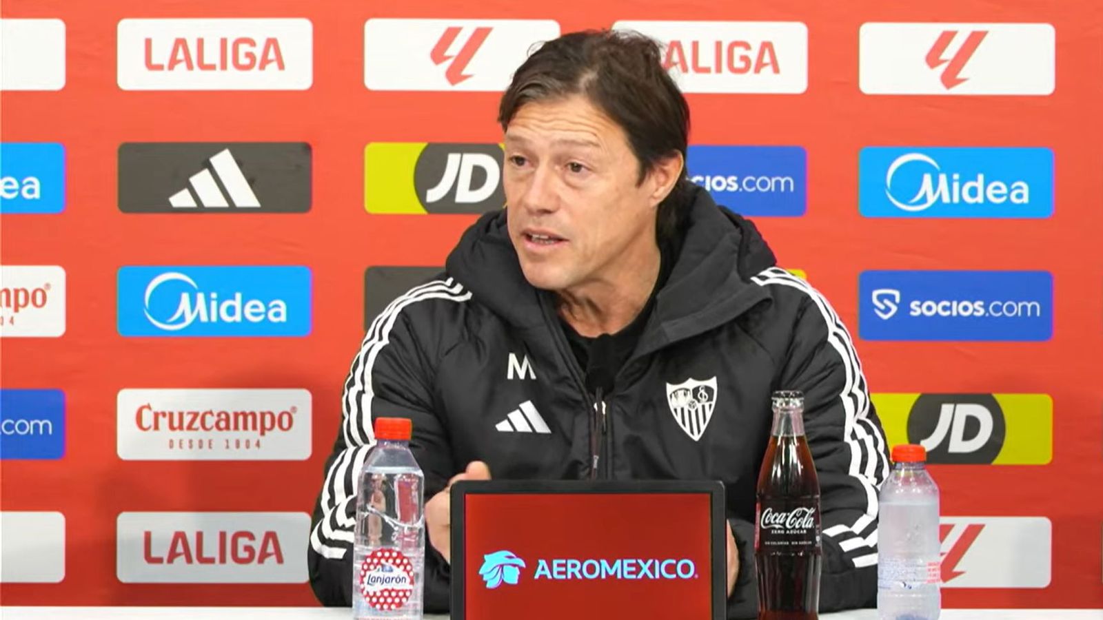Matías Almeyda en la rueda de prensa previa al encuentro ante el Girona.