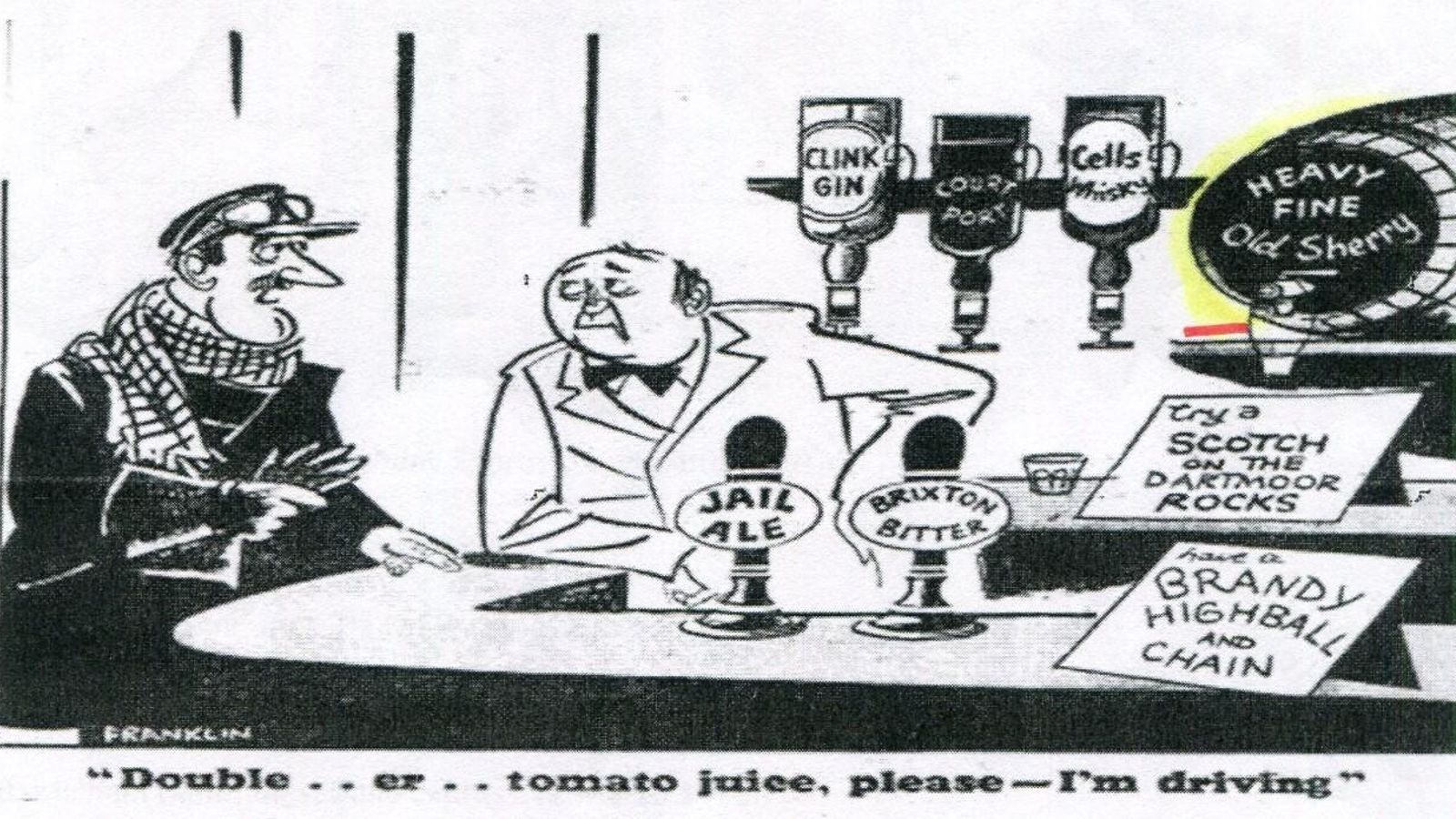 Viñeta de Stanley Franklyn en el Daily Mirror, 23 de diciembre de 1965.